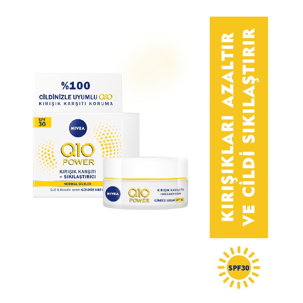 Nivea Q10 Power Kırışık Karşıtı-Sıkılaştırıcı Krem SPF 30 