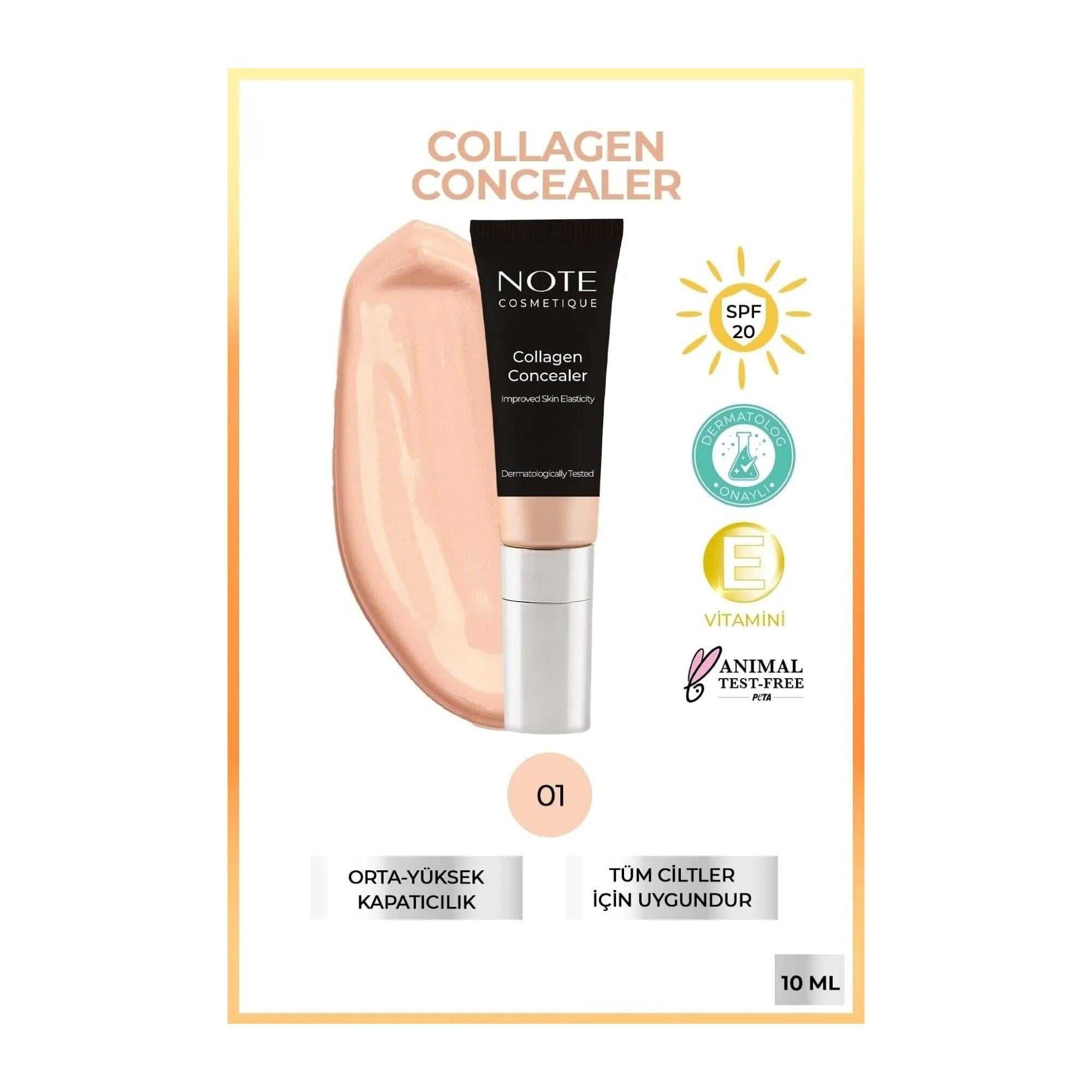 Note Collagen Concealer Kapatıcı 01