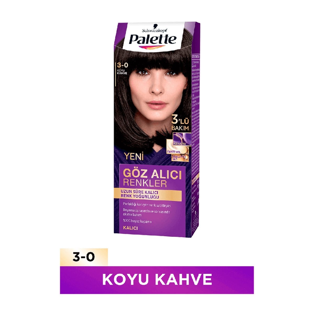 Palette Göz Alıcı Renkler Set Boya Koyu Kahve  3-0 