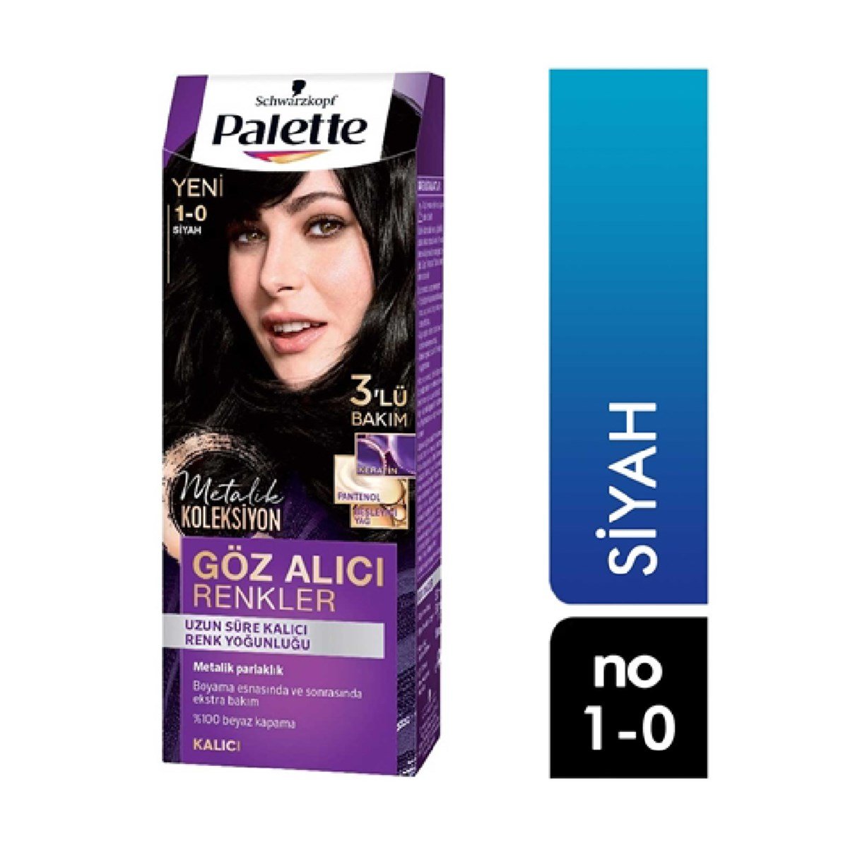 Palette Göz Alıcı Renkler Set Boya Siyah  1-0 
