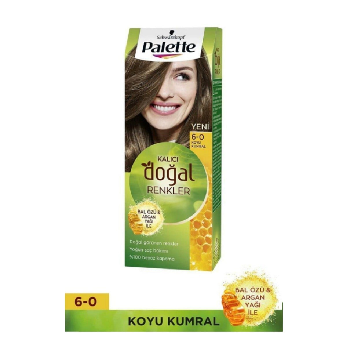 Palette Kalıcı Doğal Renkler Set Boya Koyu Kumral  6-0