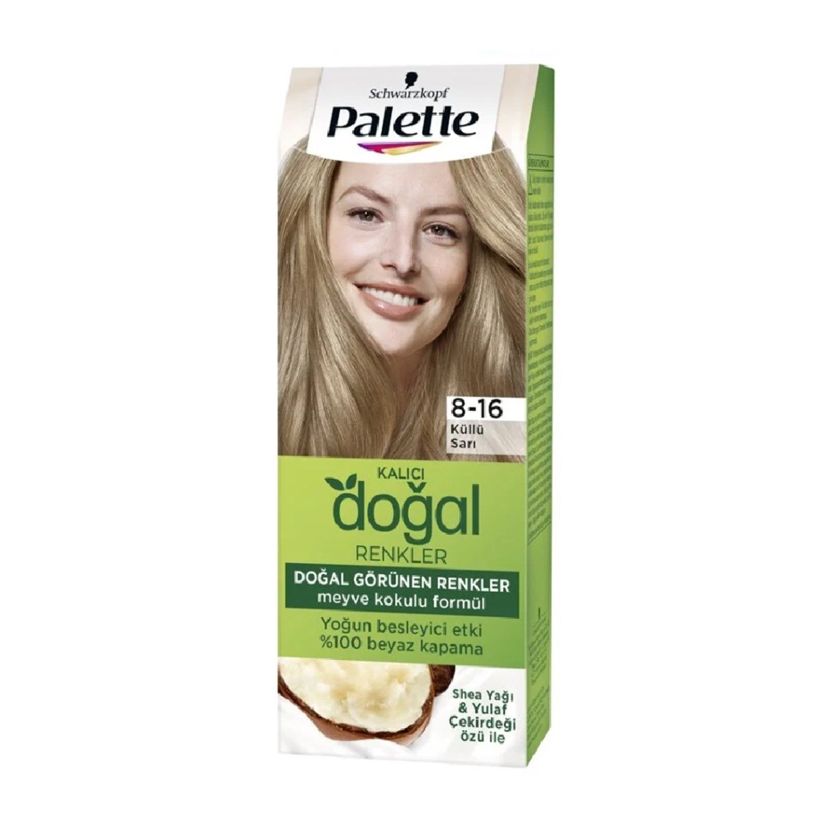 Palette Kalıcı Doğal Renkler Set Boya Küllü Sarı 8-16