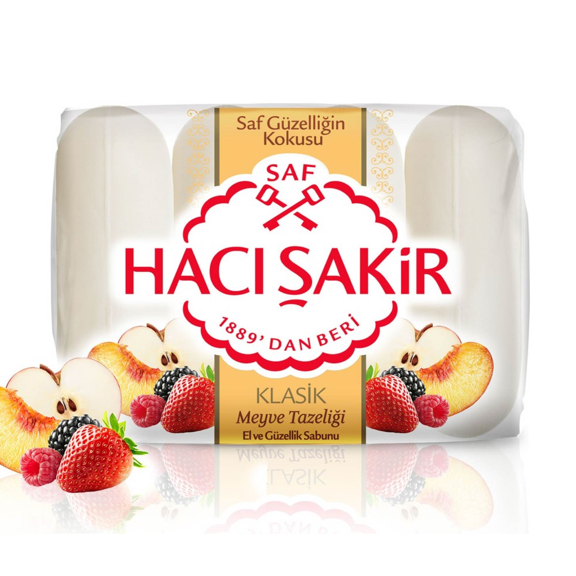 Hacı Şakir Sabun Güzellik Klasik Meyve Tazeliği 4x70gr