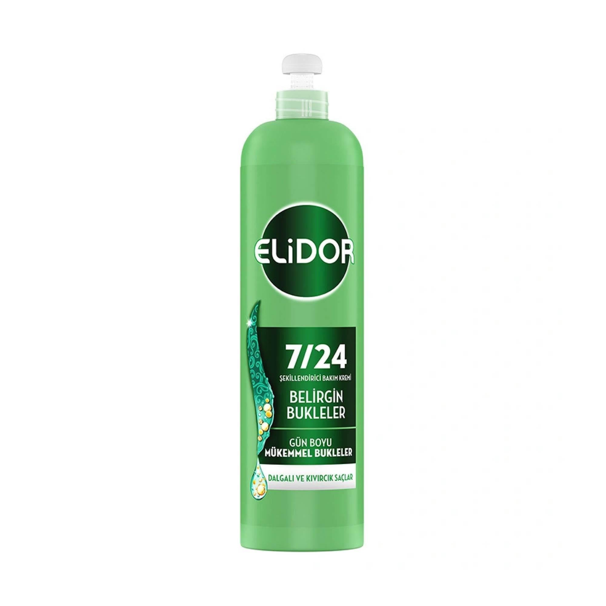 Elidor 7/24 Şekillendirici Saç Bakım Kremi Belirgin Bukleler Dalgalı ve Kıvırcık Saçlar 240 ml