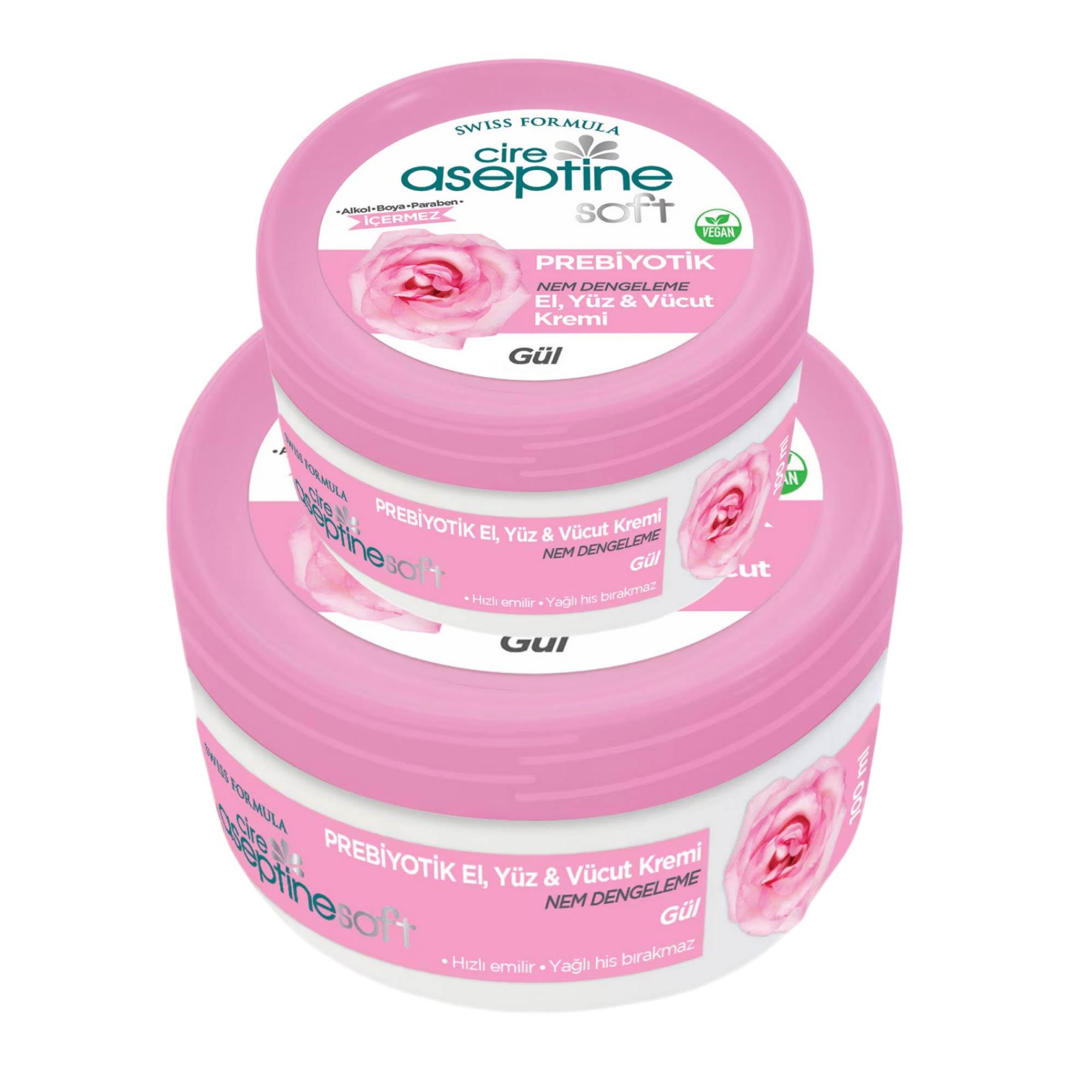  Cire Aseptine Prebiyotik Krem Gül 100ml + 30ml