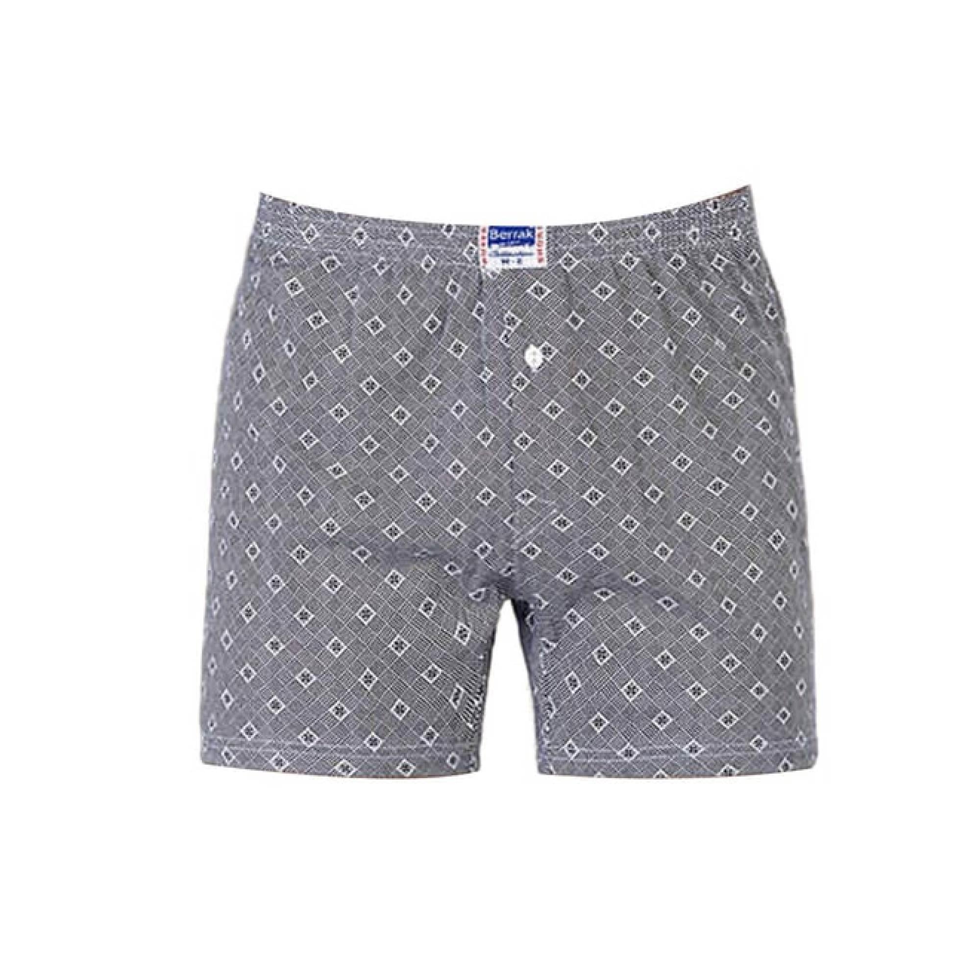 Berrak Erkek Desenli Boxer Gri XLarge 1053