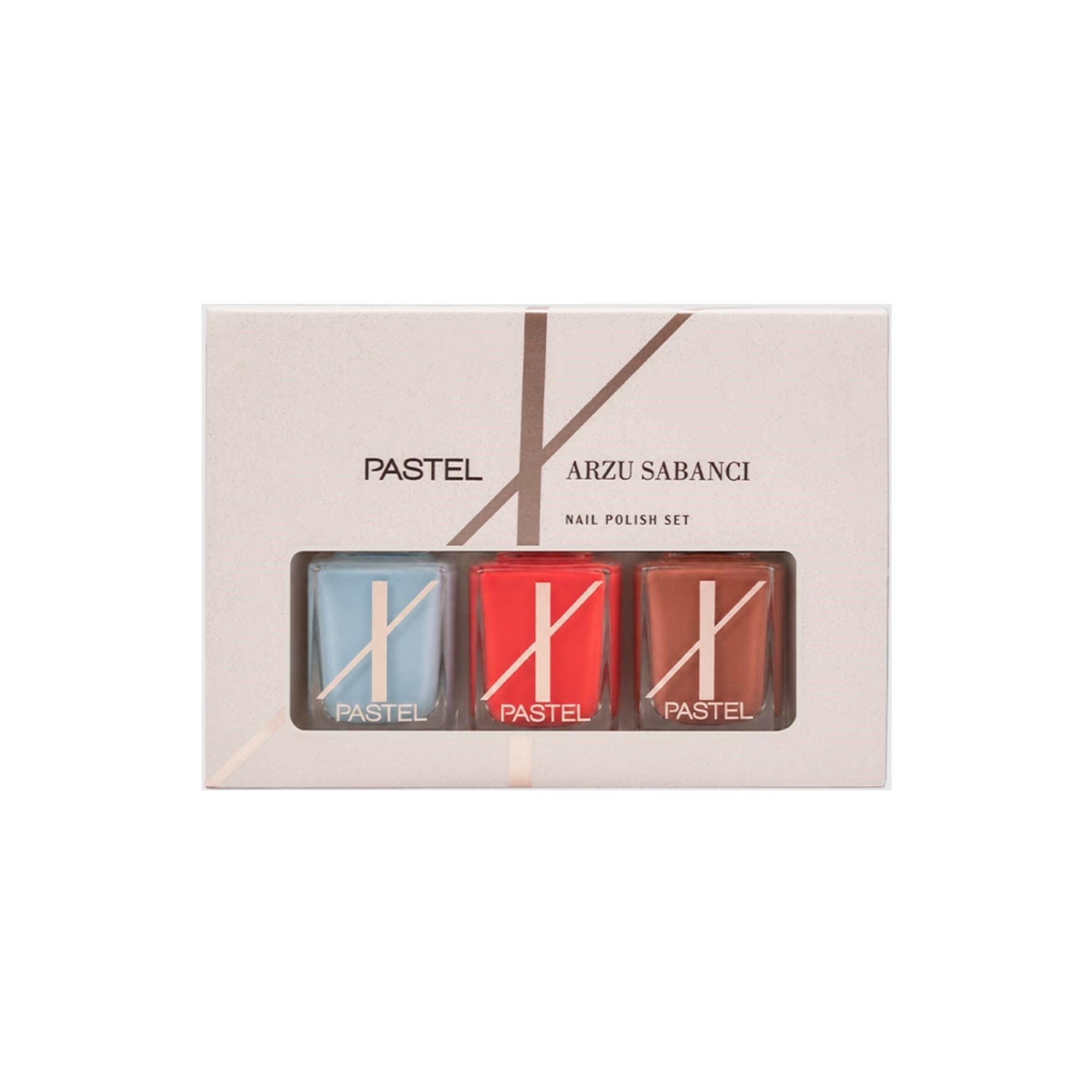 Pastel X Arzu Sabancı Yaz Renkleri ve Parlak Bitişli 3'lü Oje Setleri 812-813-814