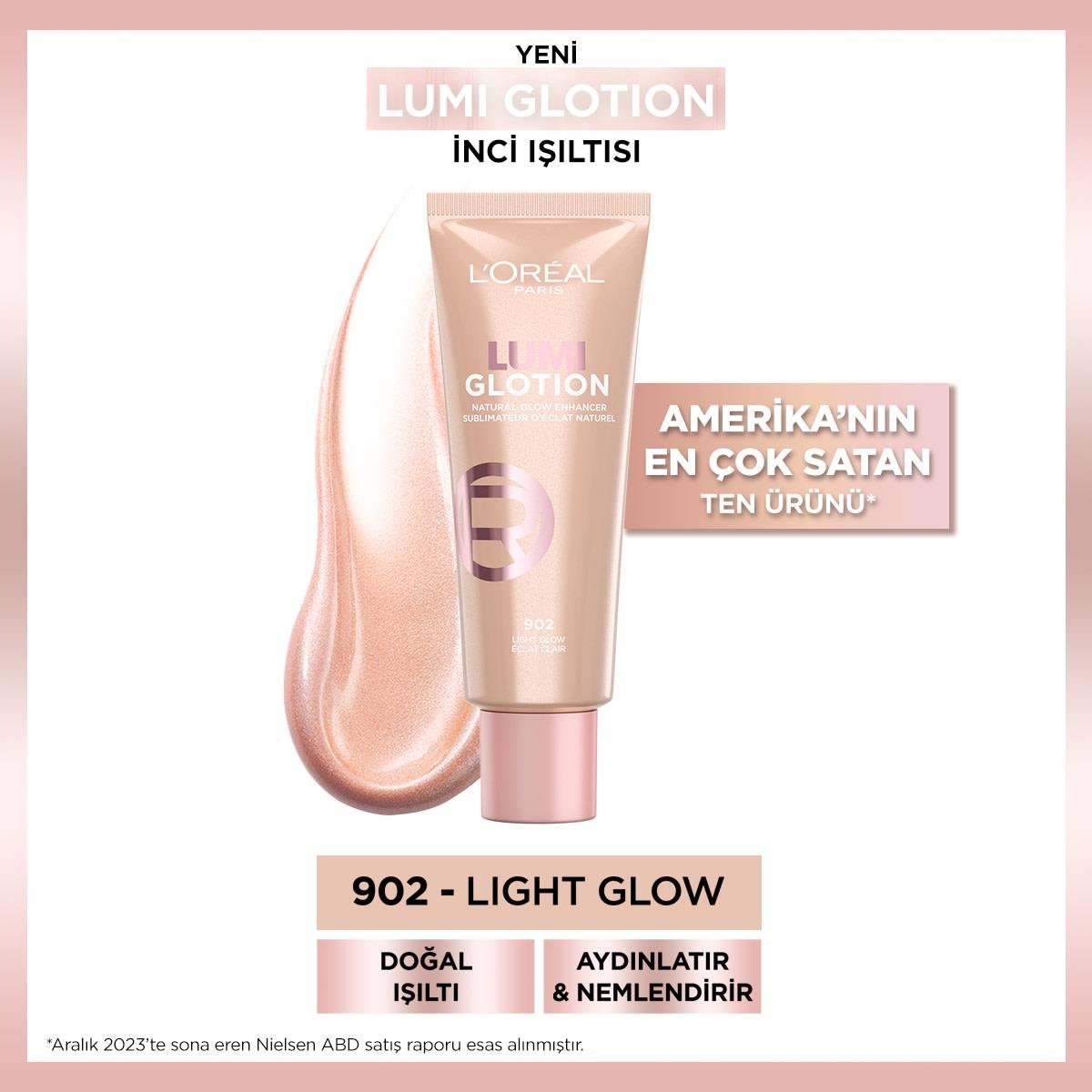 Loreal Paris Glotion All-In-One Doğal Işıltı 902 - Light Glow 40 ml
