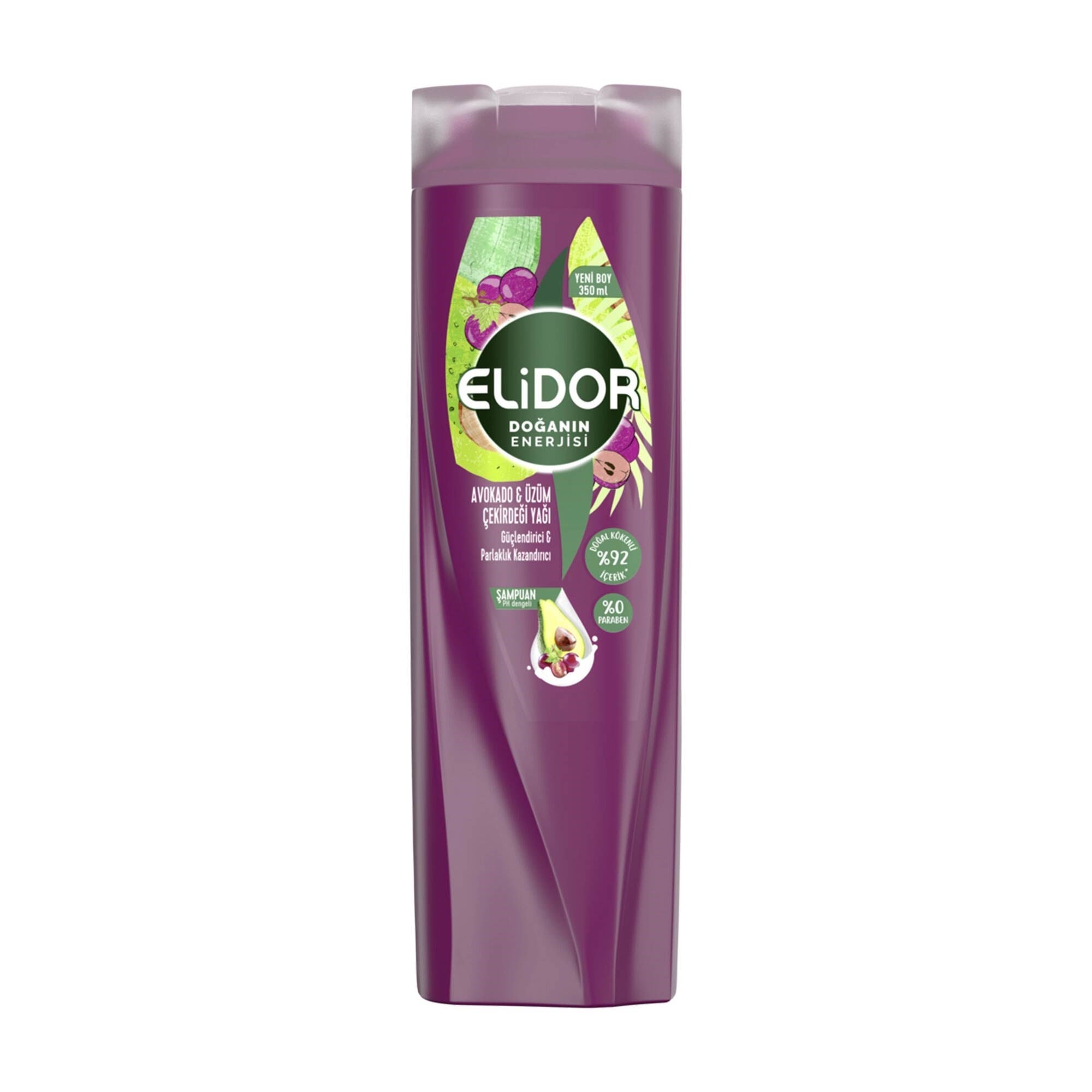 Elidor Doğanın Enerjisi Avokado ve Üzüm Çekirdeği Yağı Şampuan 350 ml