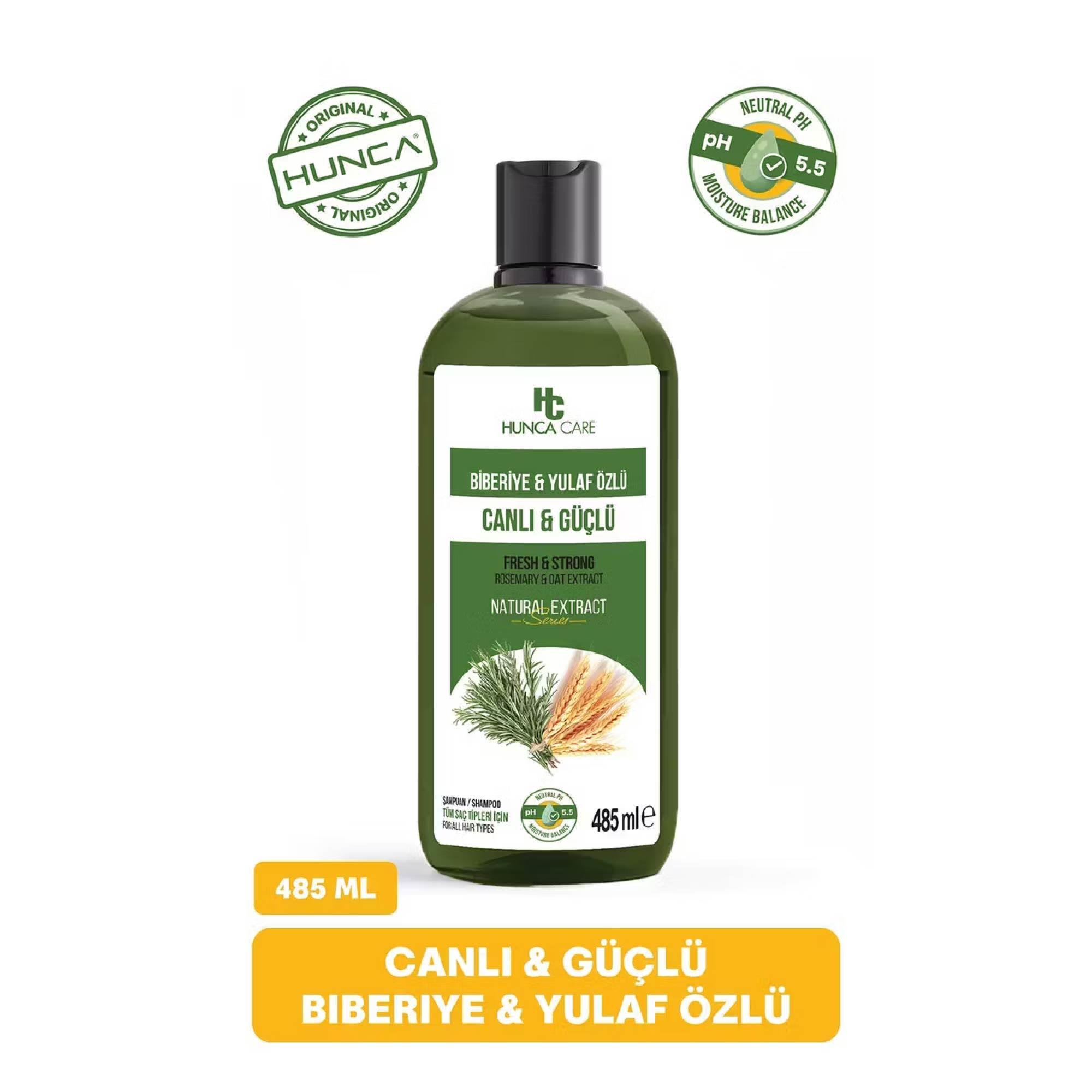 Hunca Care Biberiye ve Yulaf Özlü Şampuan 485 ml