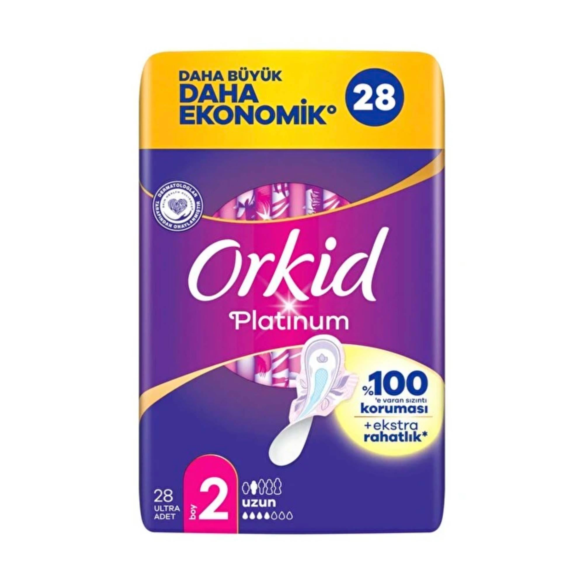 Orkid Platinum Hijyenik Ped Ultra Uzun 28'li