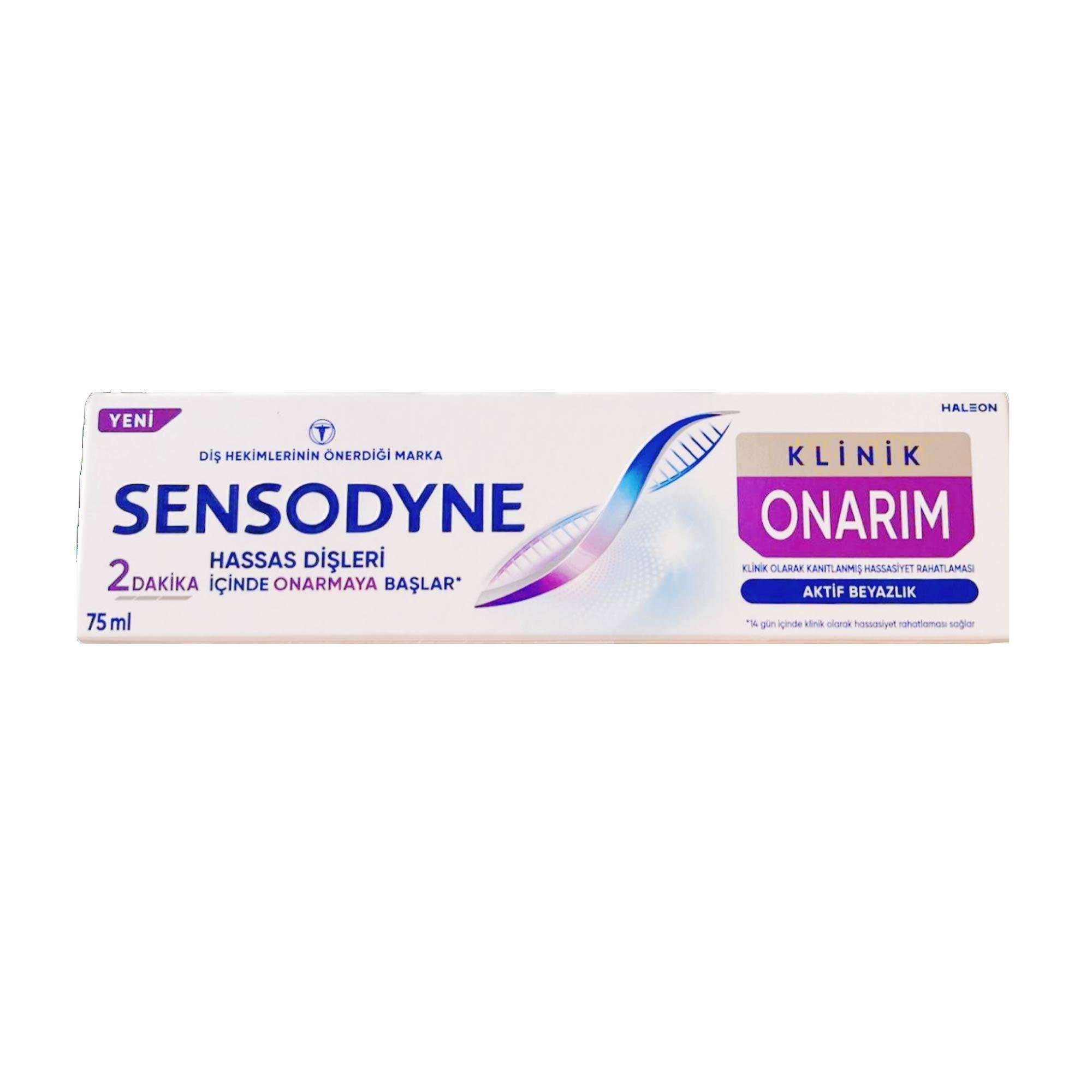 Sensodyne Diş Macunu Klinik Onarım Aktif Beyazlık 75 ml