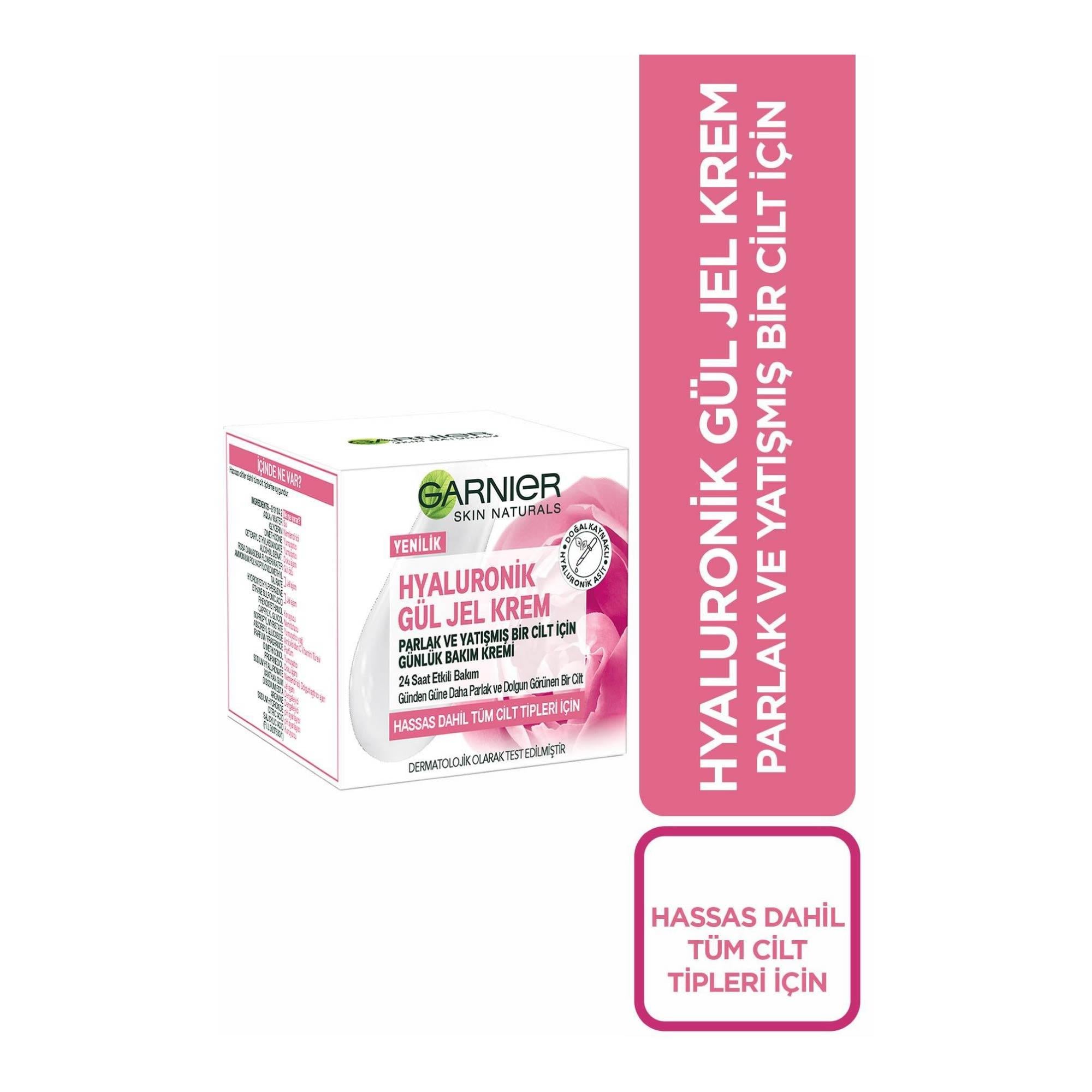 Garnier Hyaluronik Gül Günlük Nemlendirici Jel Krem 50 ml