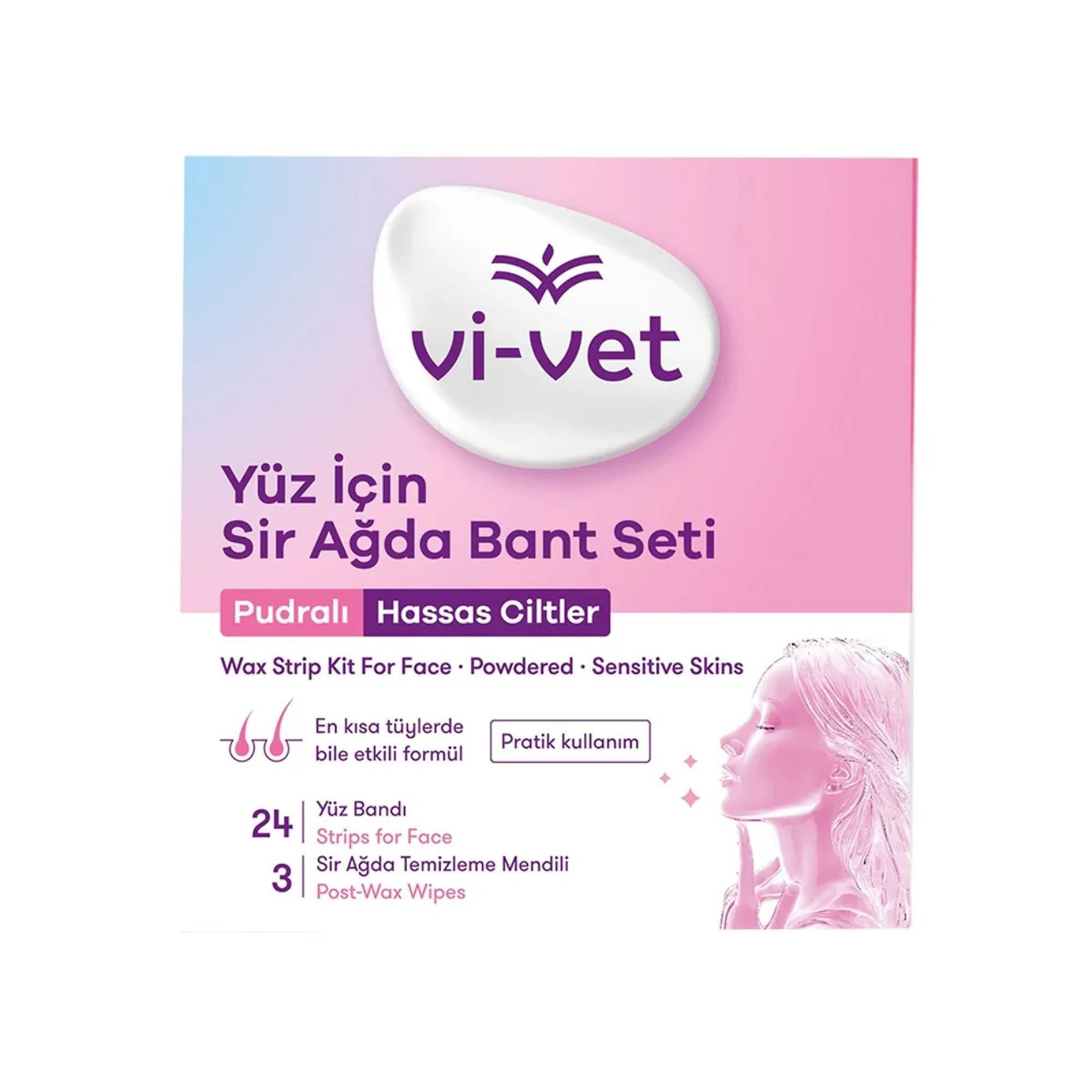 ViVet Sir Ağda Bandı Yüz İçin Hassas Cilt Pudralı  24'lü