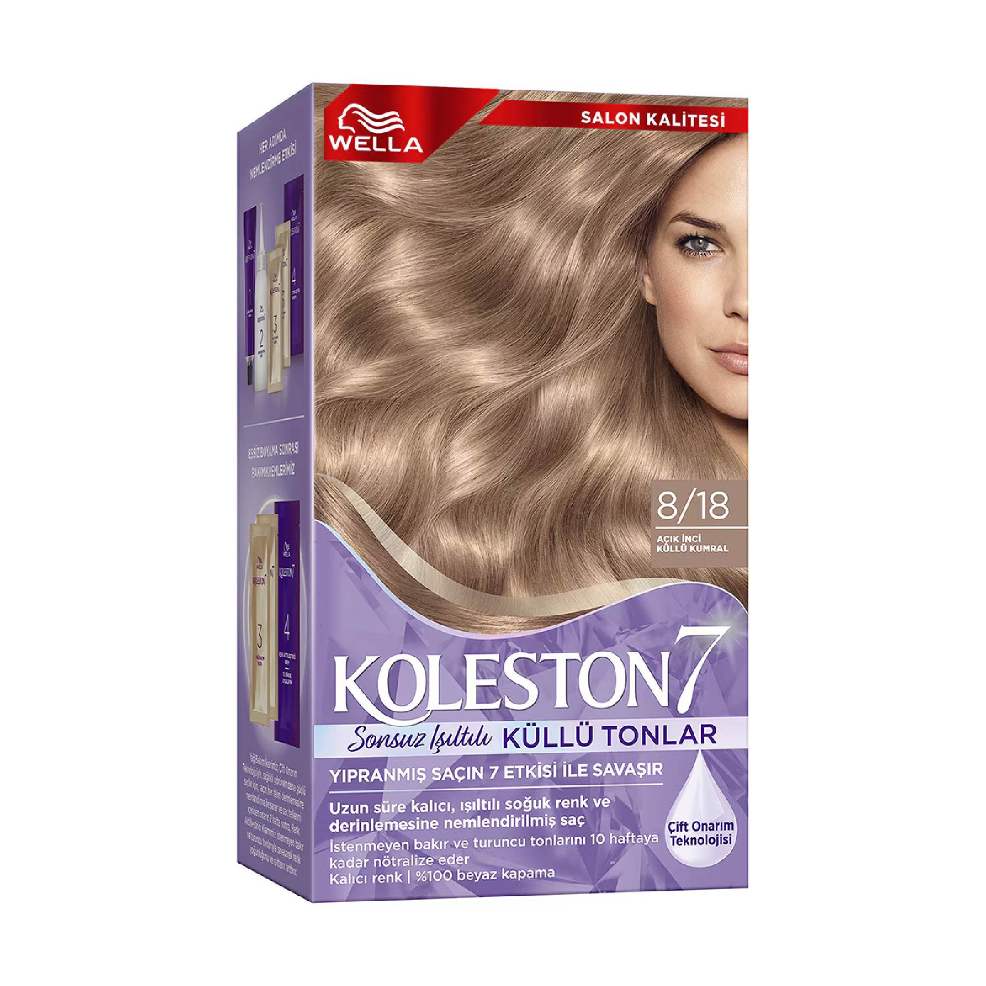 Koleston Set Boya Açık İnci Küllü Kumral 8/18
