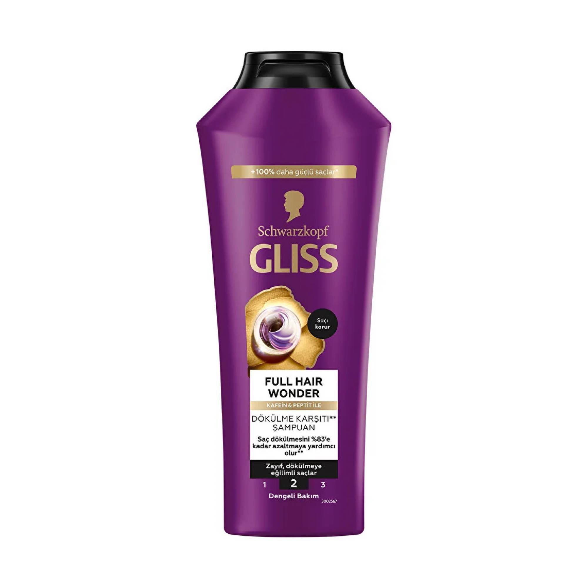 Gliss Full Hair Wonder Şampuan Kafein ve Peptit ile 400 ml