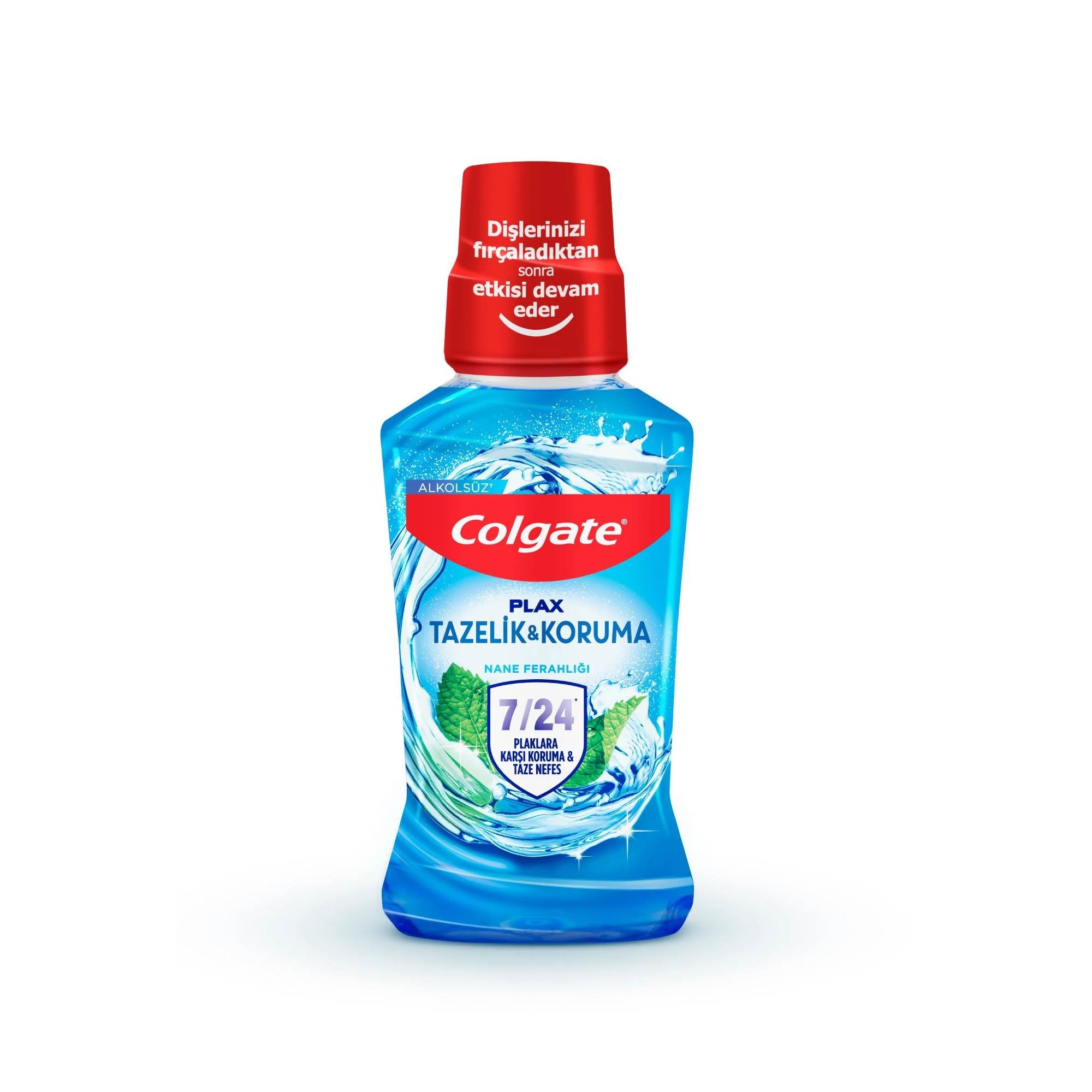 Colgate Plax Tazelik ve Koruma Ağız Bakım Suyu Nane Ferahlığı 250 ml 