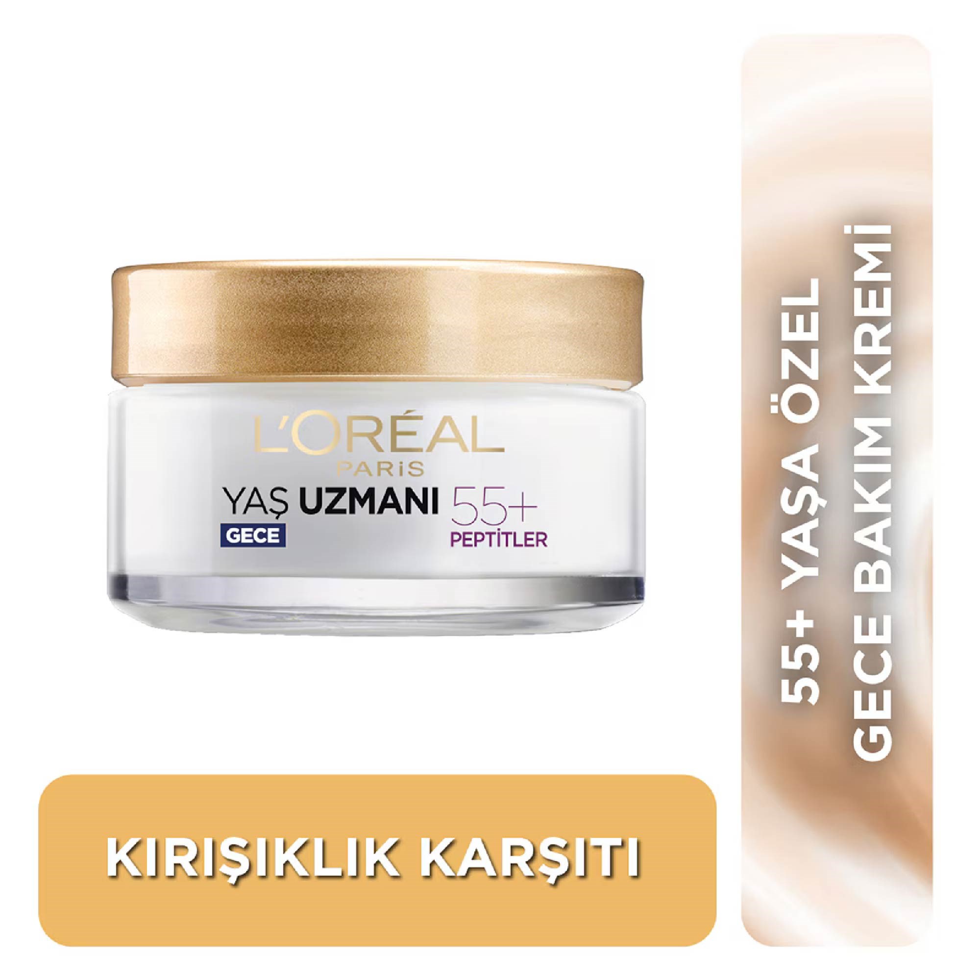 Loreal Paris Yaş Uzmanı Kırışıklık Karşıtı Yenileyici Krem Gece 55+ Yaş