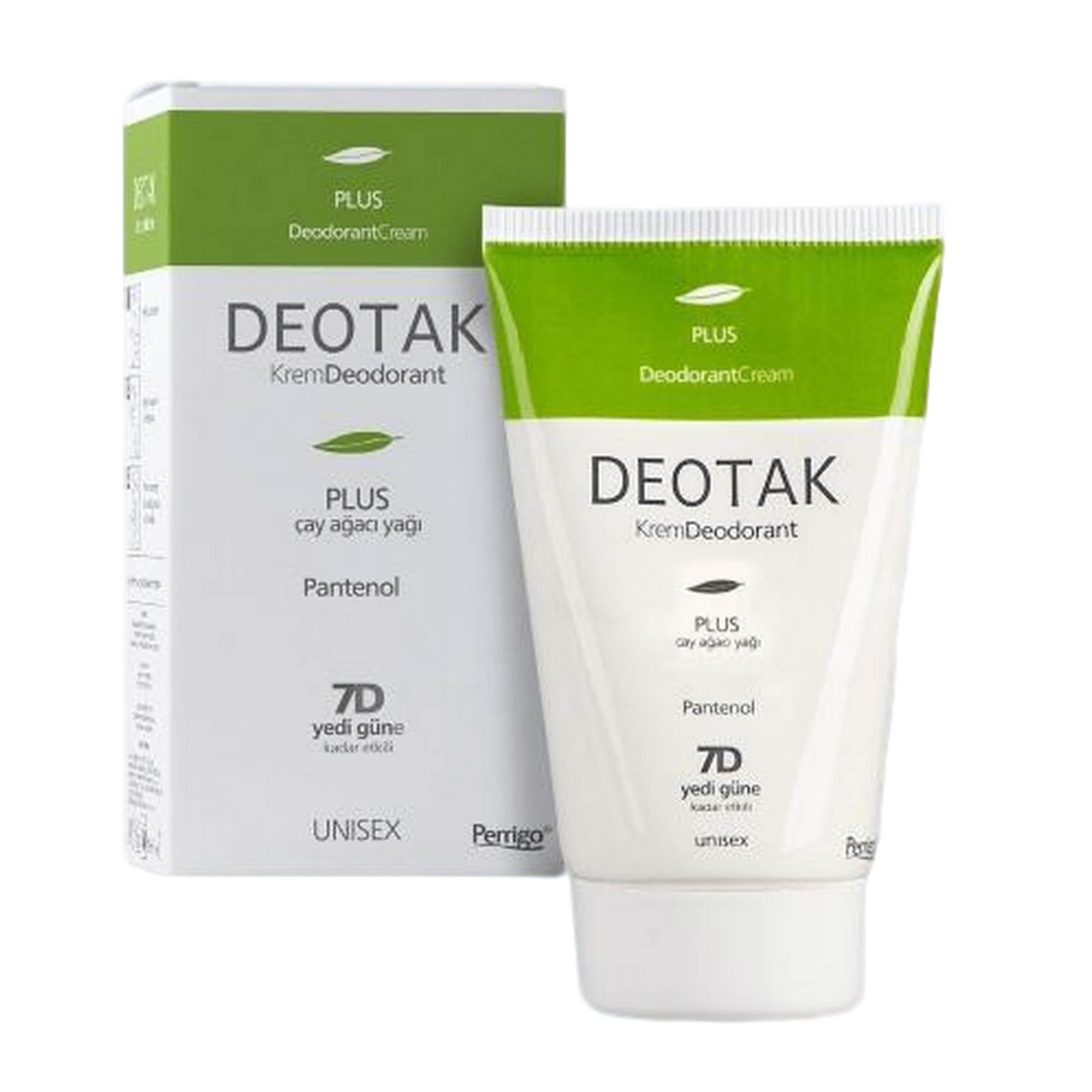 Deotak Krem Deodorant Unisex Plus Çay Ağacı 35ml 