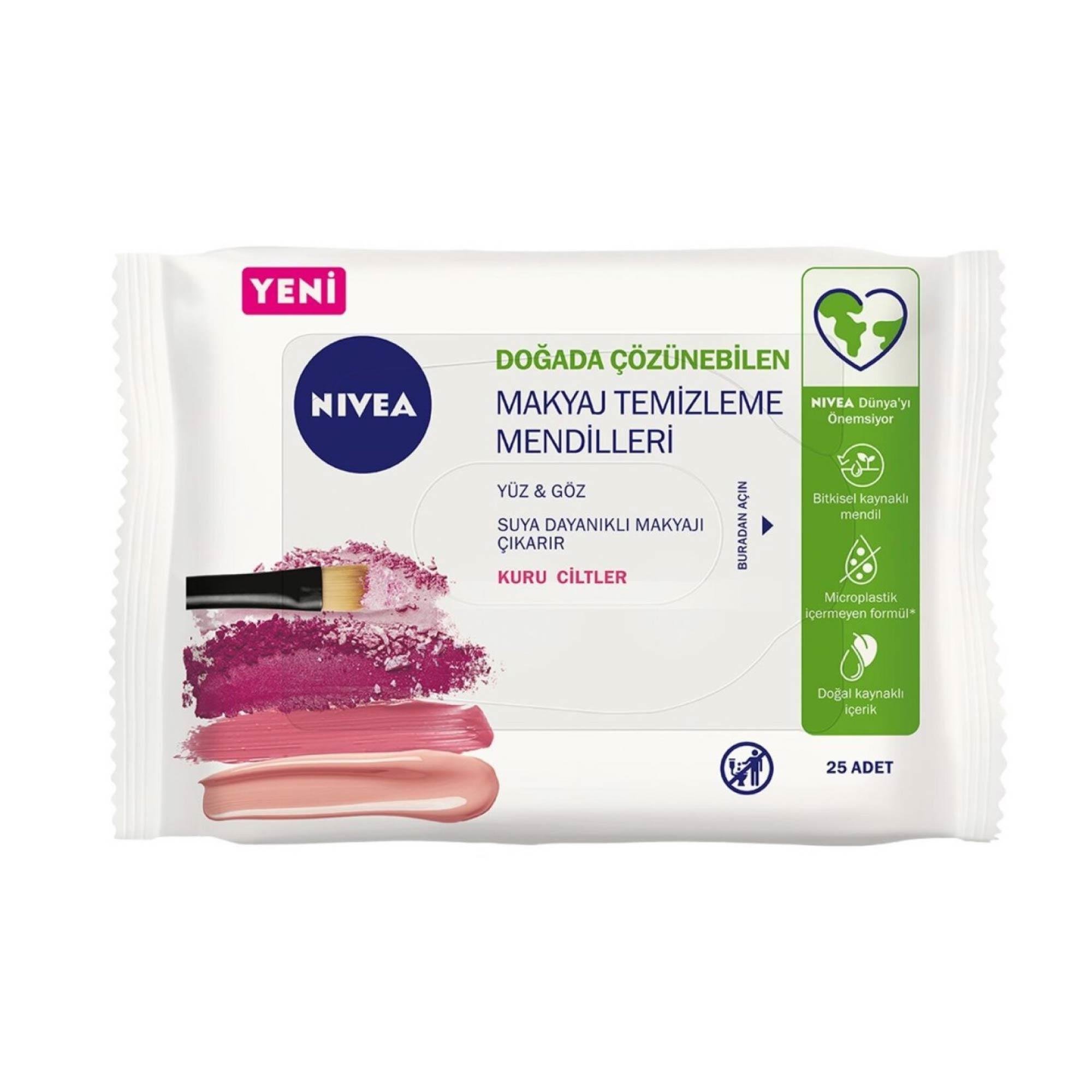 Nivea Makyaj Temizleme Mendili 3 in 1 Kuru Ciltler 25 Adet