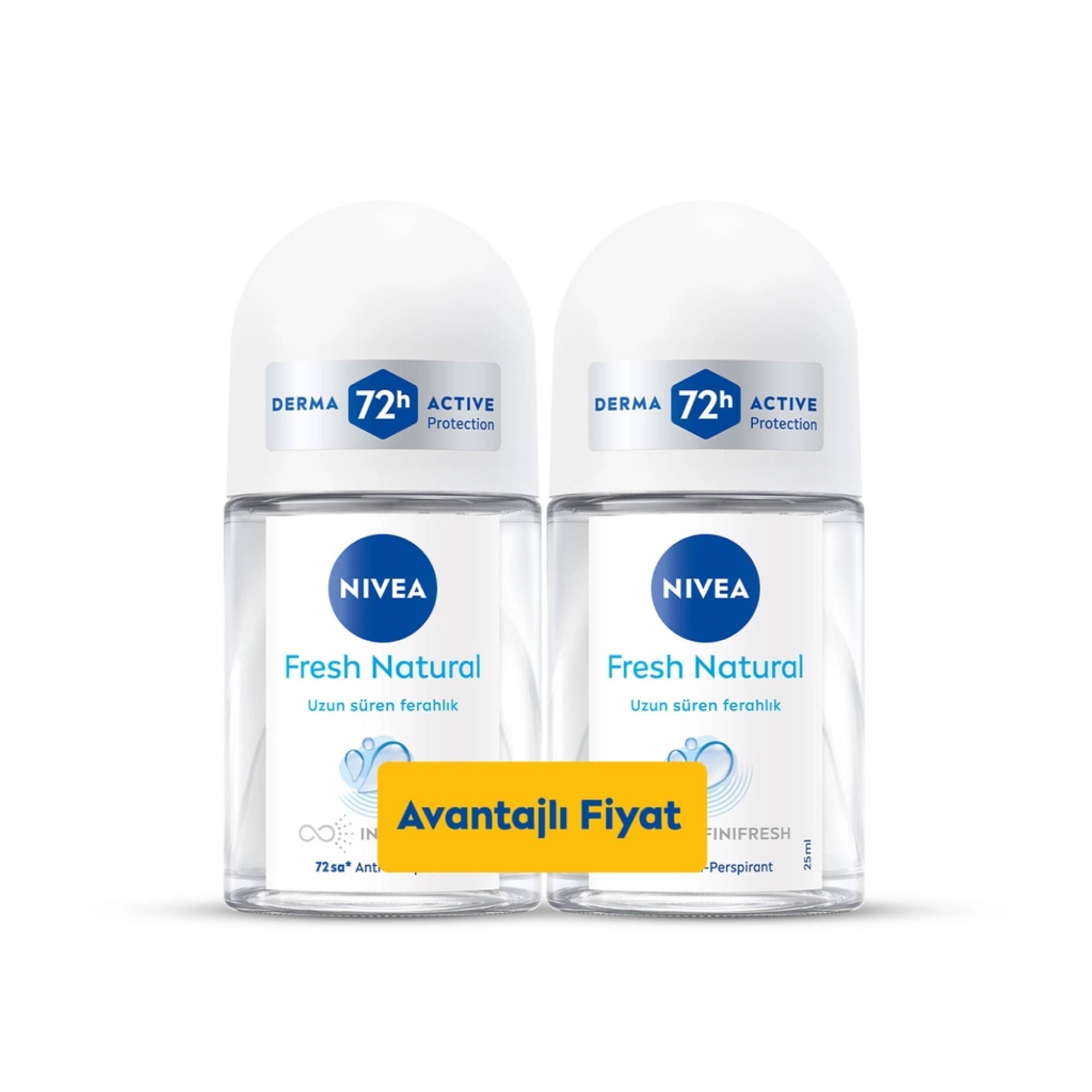 Nivea Kadın Mini Roll-on Deodorant Fresh Natural 2 x 25 ml