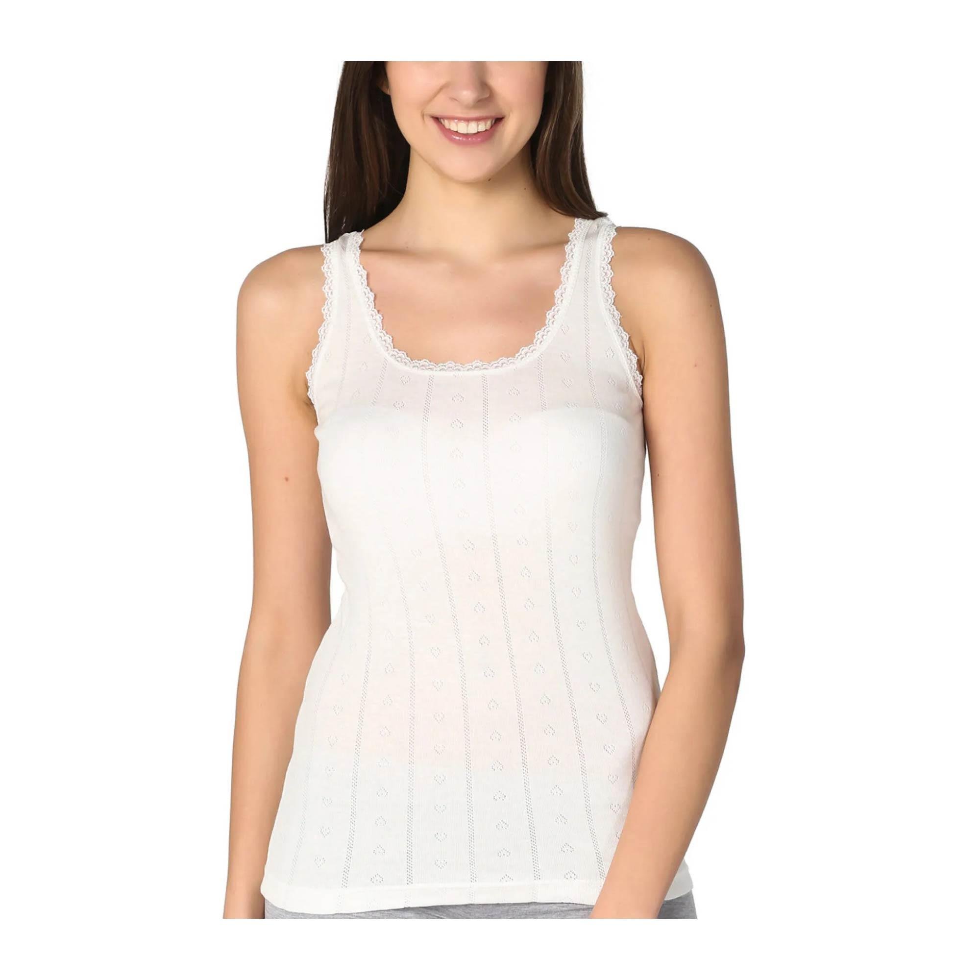 Berrak Kadın Atlet Ekru Large Kalın Askı 8049	