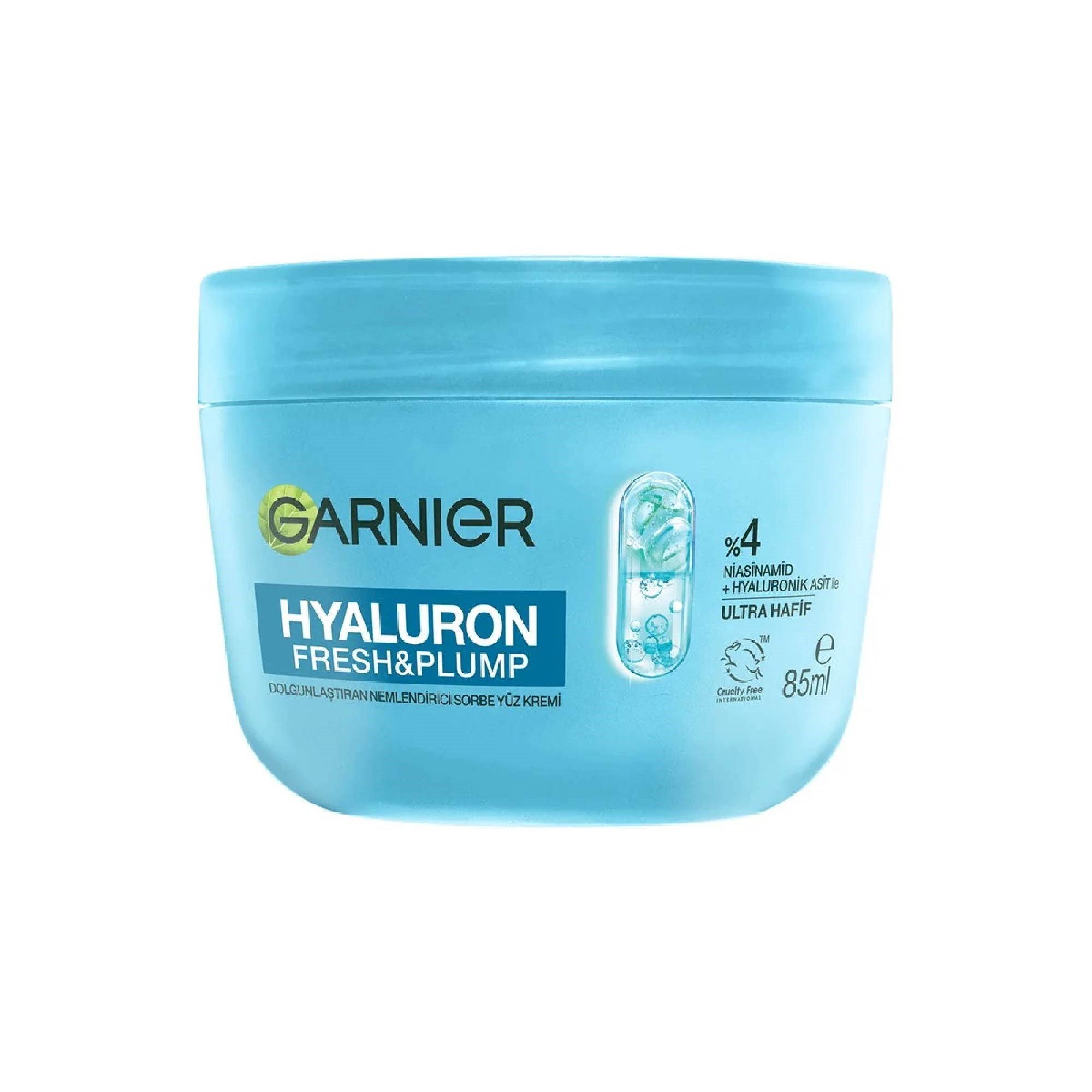 Garnier Hyaluron Fresh & Plump Dolgunlaştıran Nemlendirici Sorbe Yüz Kremi 85 ml