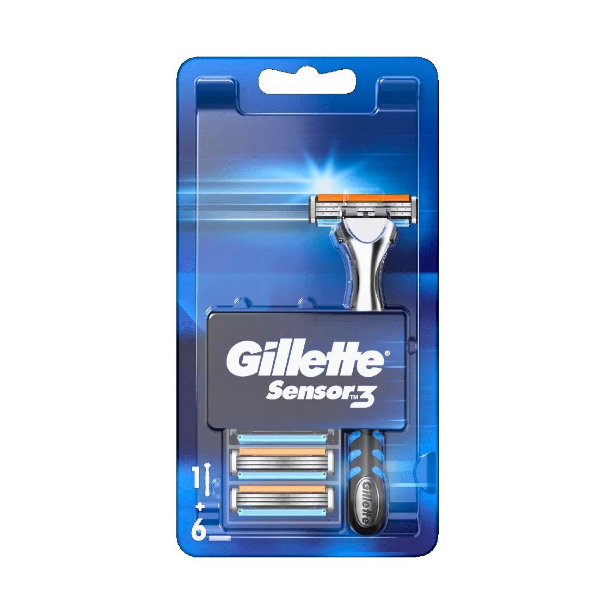 Gillette Sensor 3 Tıraş Makinesi + 6 Yedek Bıçağı