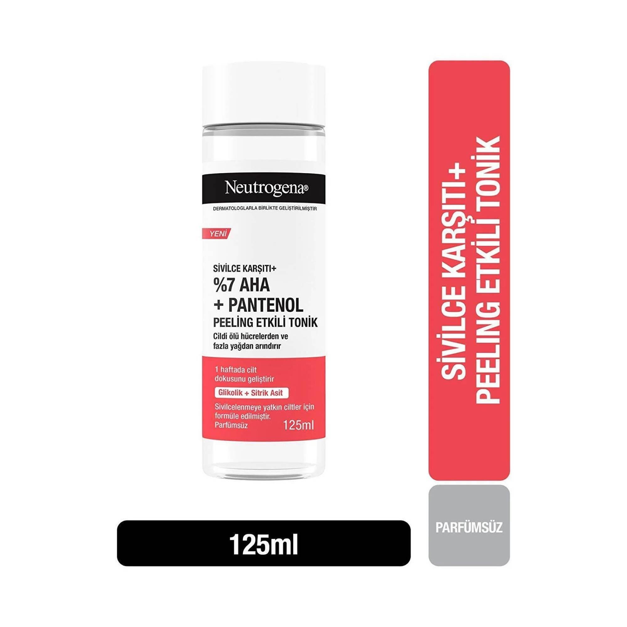 Neutrogena Sivilce Karşıtı+ 57 AHA + Pantenol Peeling Etkili Tonik 125 ml