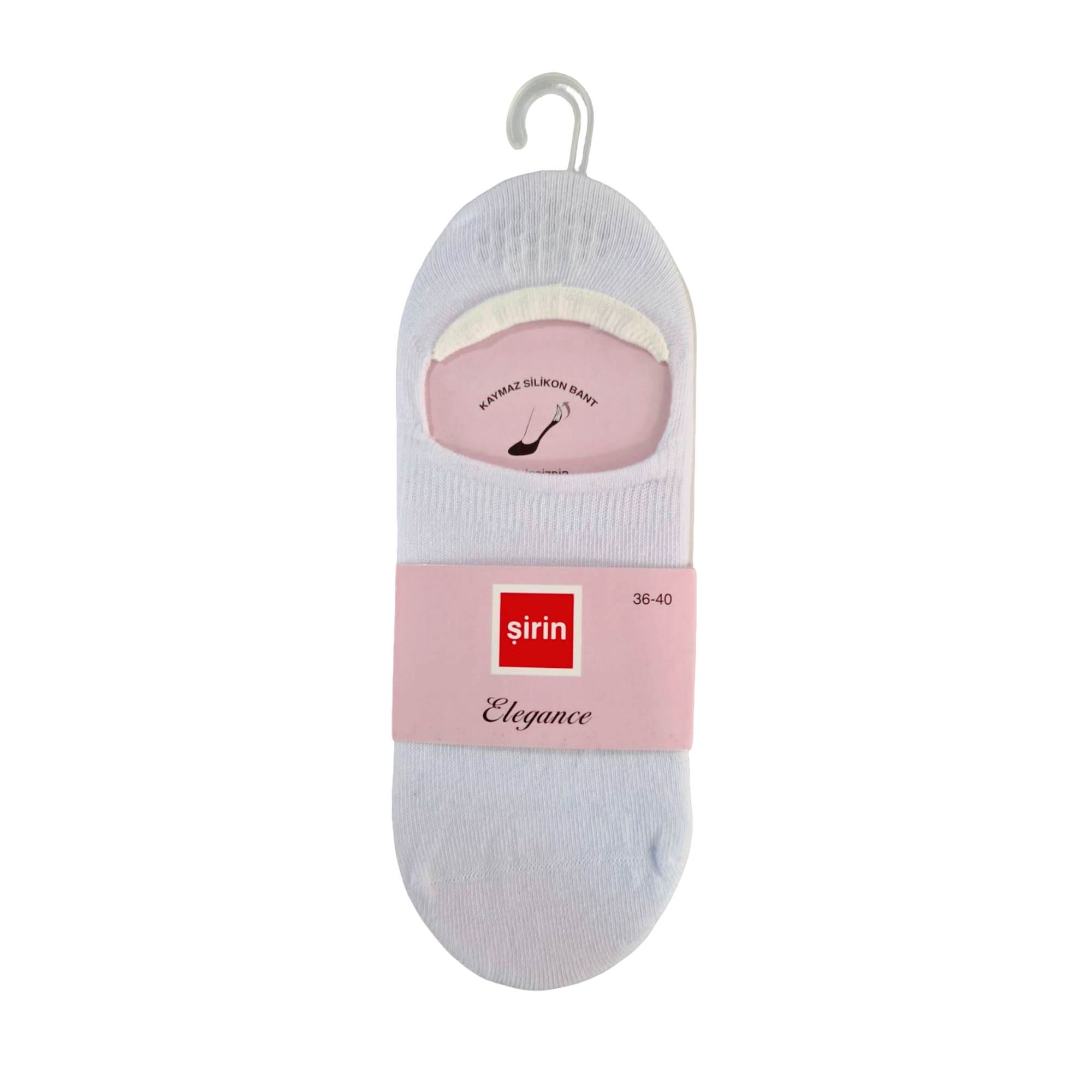 Şirin Babet Elegance Silikon Bantlı Çorap Beyaz Kadın 4022