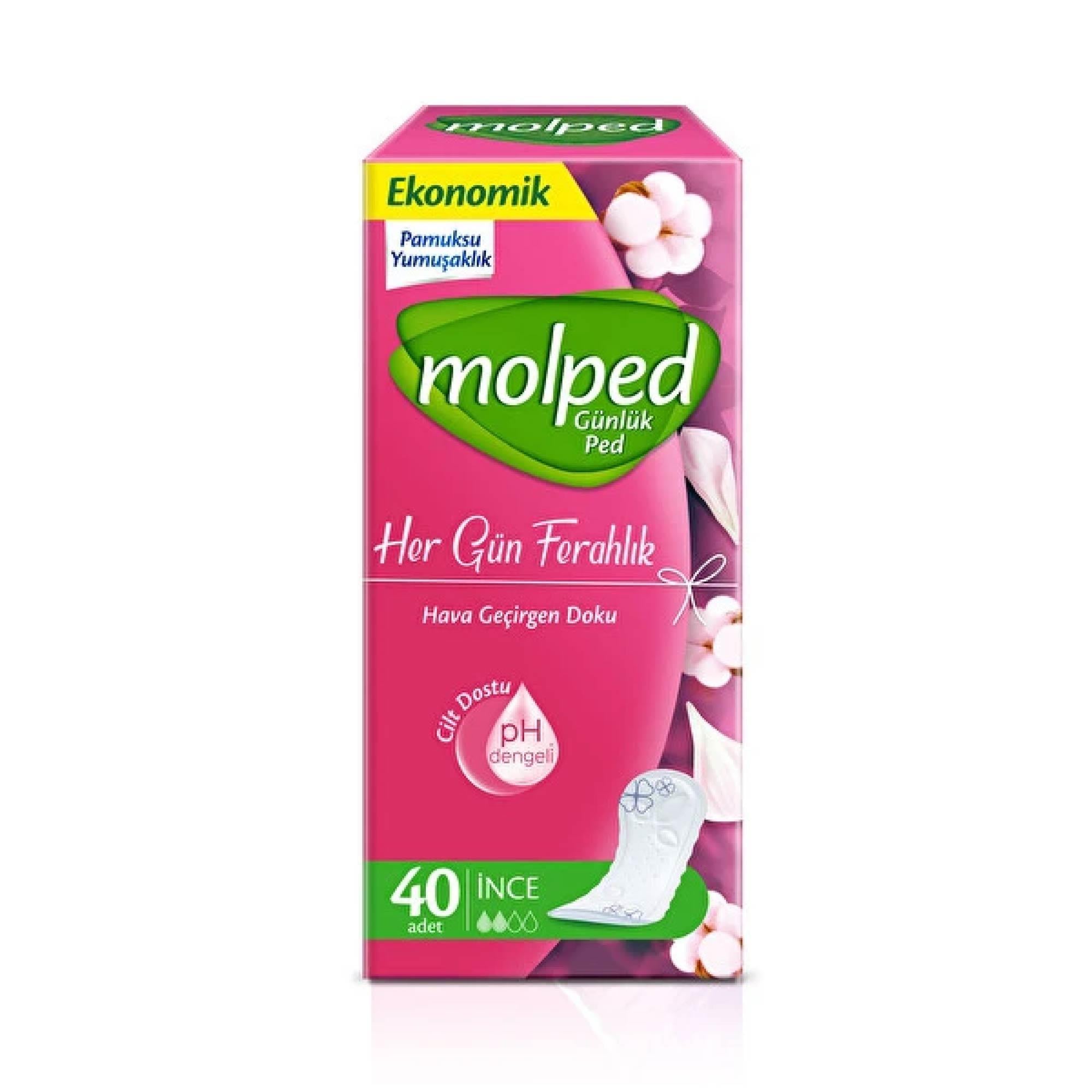 Molped Günlük Ped Her Gün Ferahlık İnce 40lı