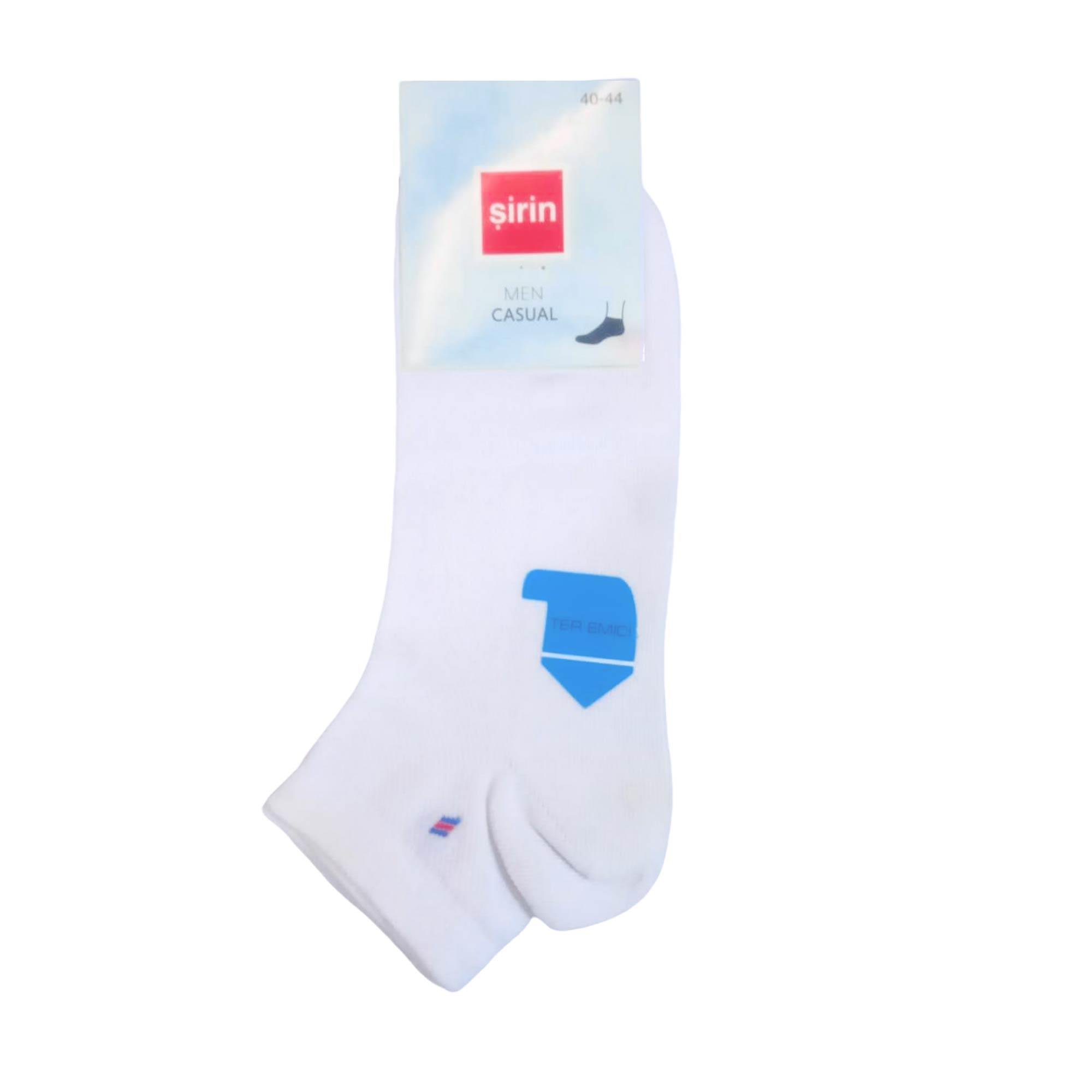 Şirin Patik Casual Ter Emici Çorap Beyaz Erkek 7010