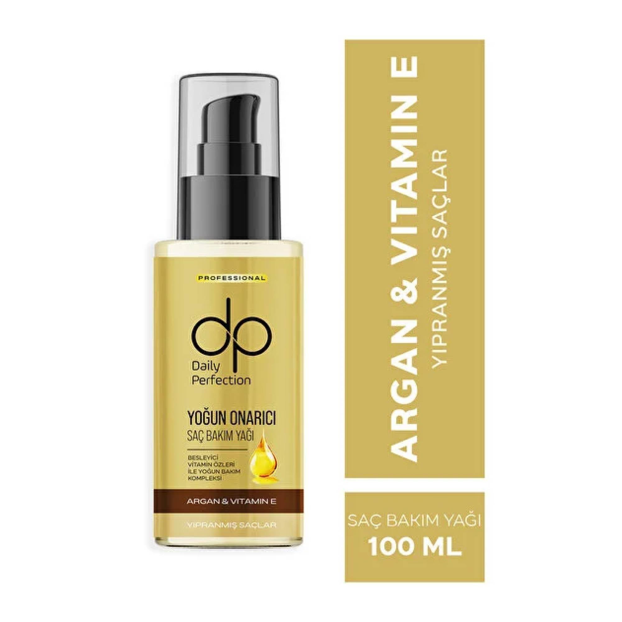 Dp Daily Perfection Argan Yağlı ve E Vitaminli Yoğun Onarıcı Saç Bakım Yağı 100 ml