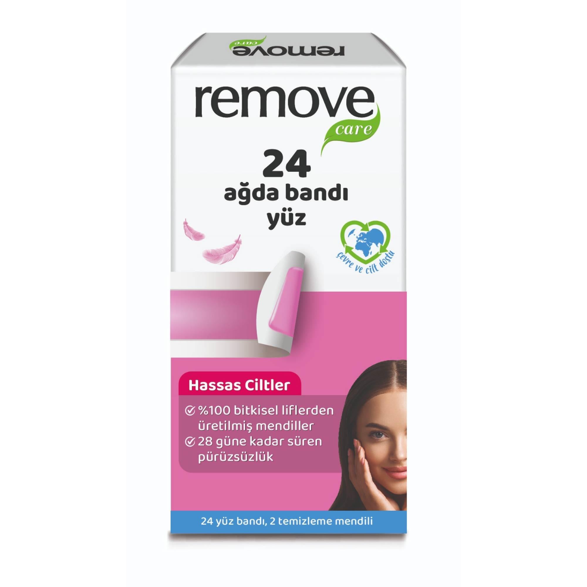 Remove Yüz Ağda Bandı 24+2 Adet Hassas Ciltler