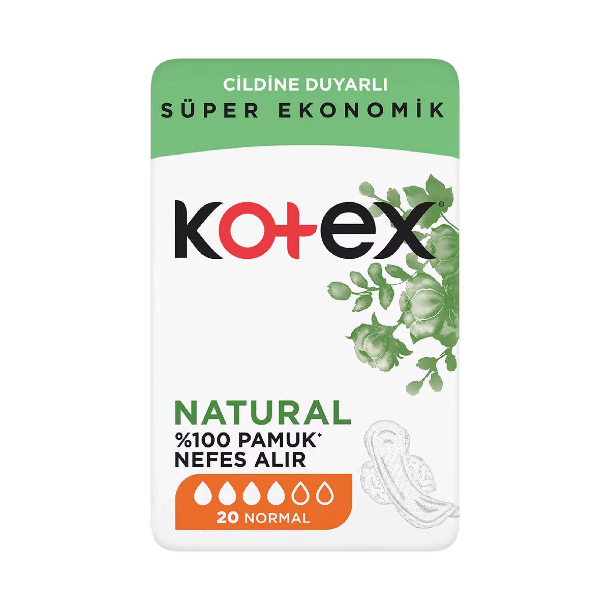 Kotex Hijyenik Ped Natural Normal 20'li