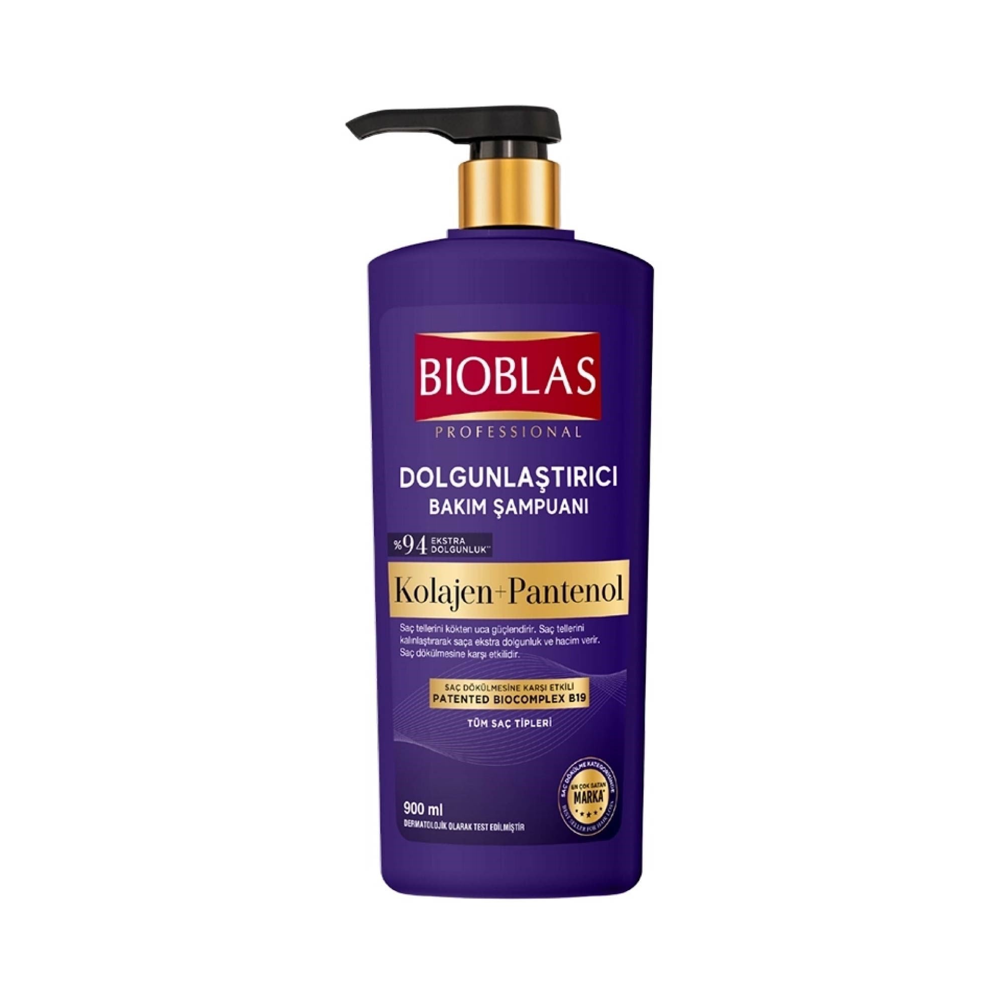 Bioblas Kolajen + Pantenol Dolgunlaştırıcı Bakım Şampuanı 900 ml