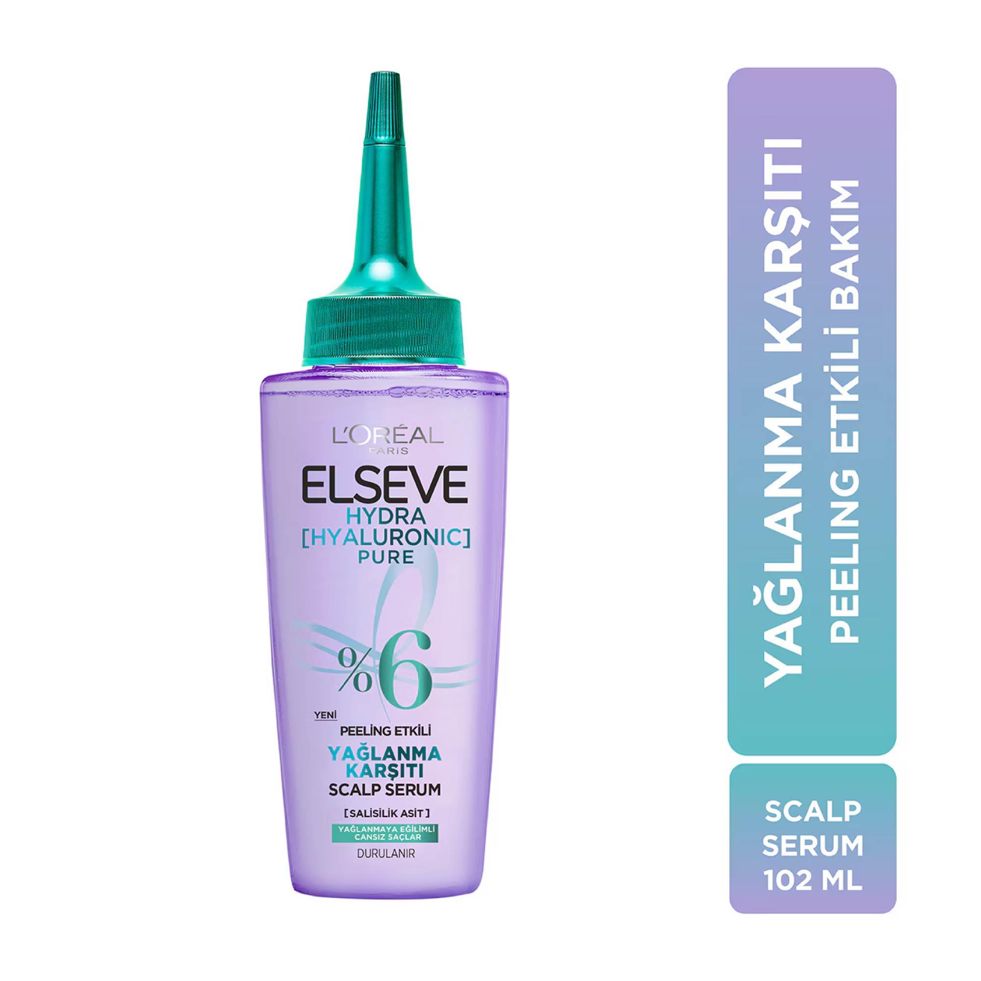 Elseve Hydra [Hyaluronic] Pure Salisilik Asit İçeren Yağlanma Karşıtı Peeling Etkili Saç Derisi Serumu 102 ml