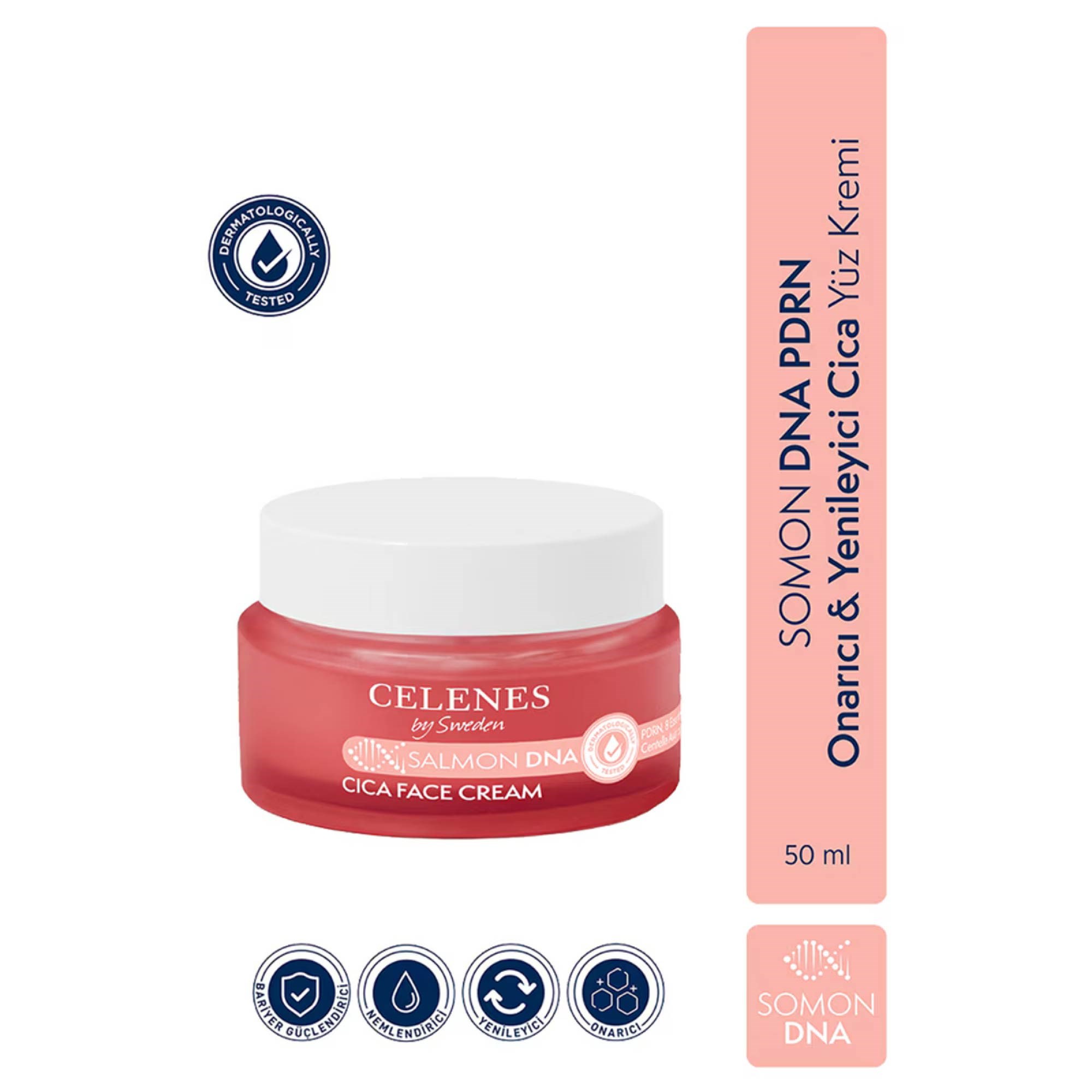 Celenes Somon DNA Onarıcı & Yenileyici Cica Yüz Kremi 50 ml