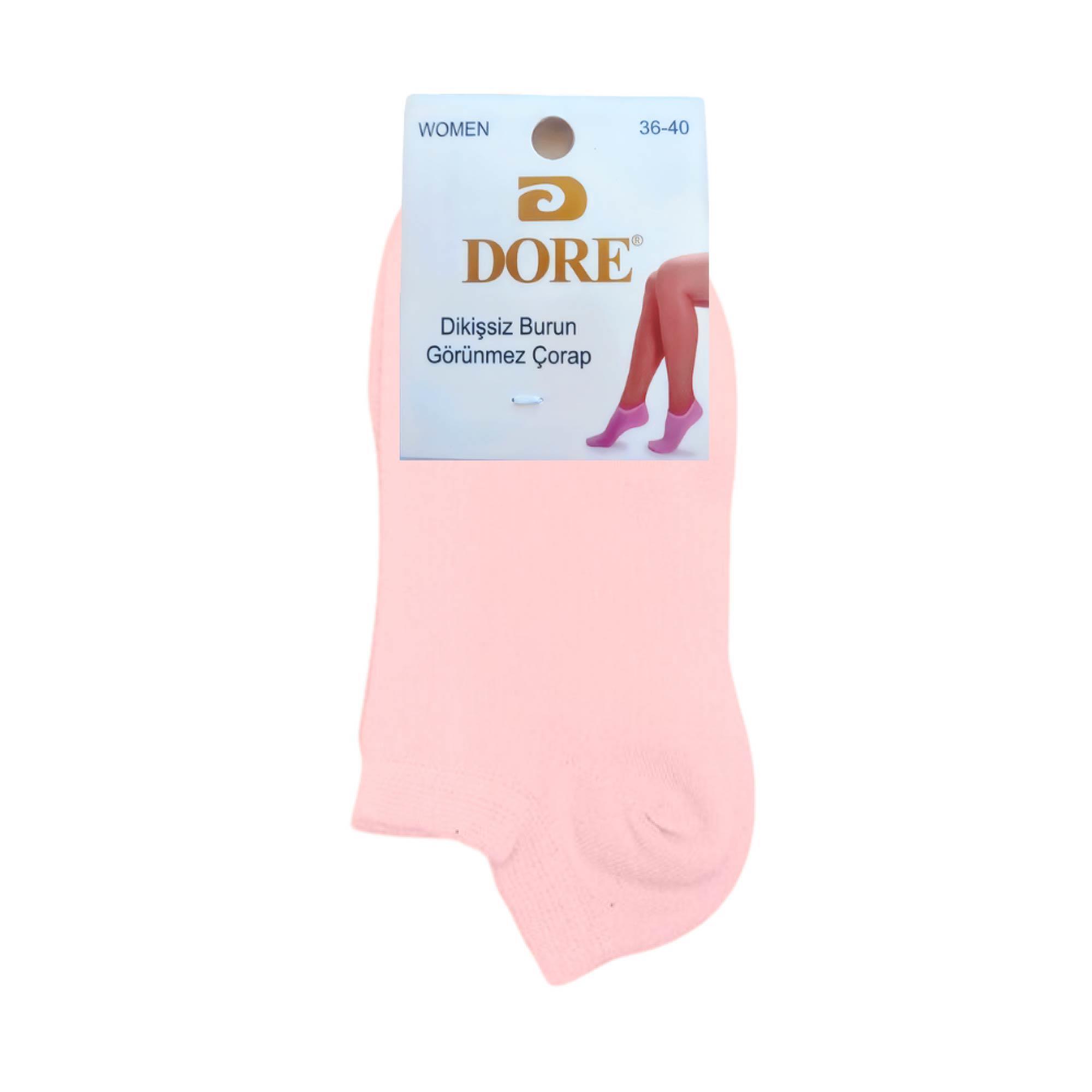 Dore Burun Görünmez Patik Çorap Pembe Kadın 1365