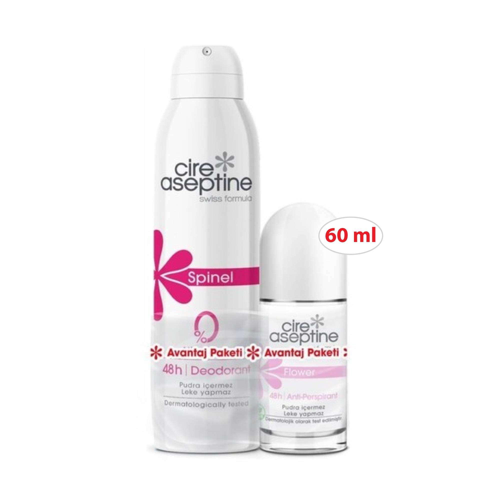 Cire Aseptine Spinel Deodorant 150ml + Flower Roll on 60ml