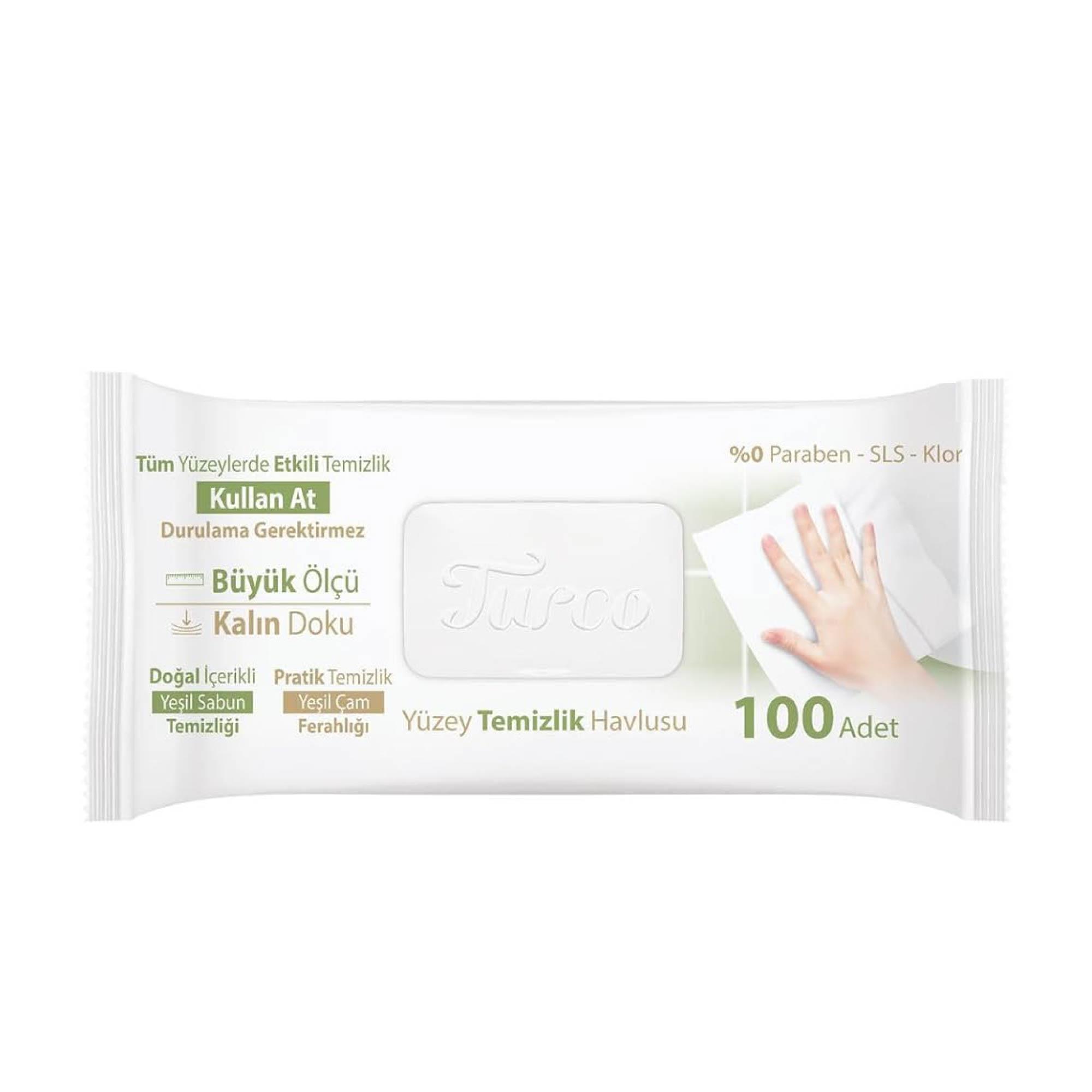 Baby Turco Doğadan Yüzey Temizlik Havlusu 100 Adet