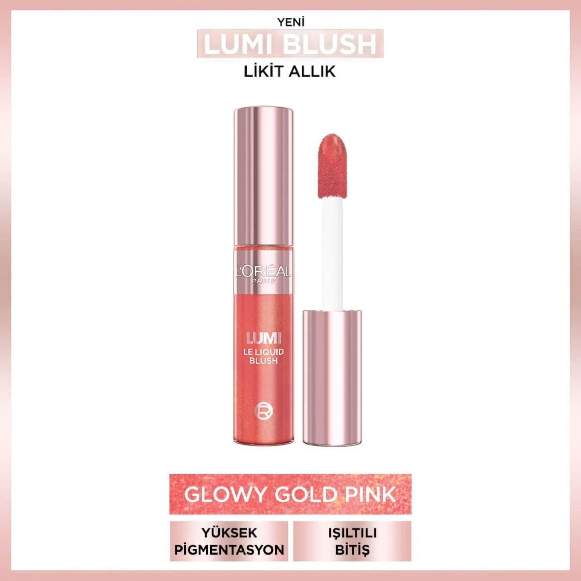 Loreal Paris Lumi Blush Likit Allık - 625 Glowy Gold Pink