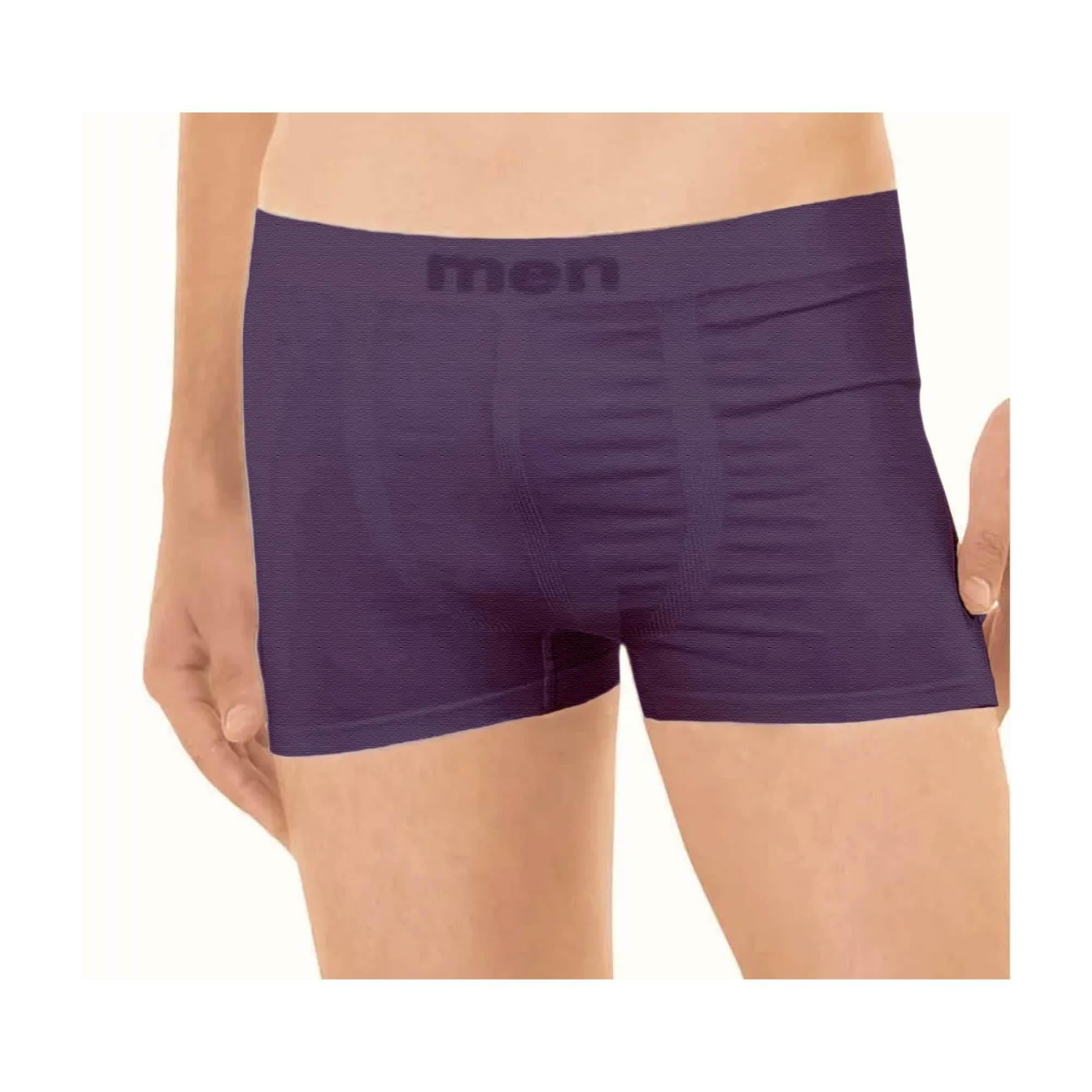 Elite Life Erkek Dikişsiz Boxer Füme Mor M/L 907