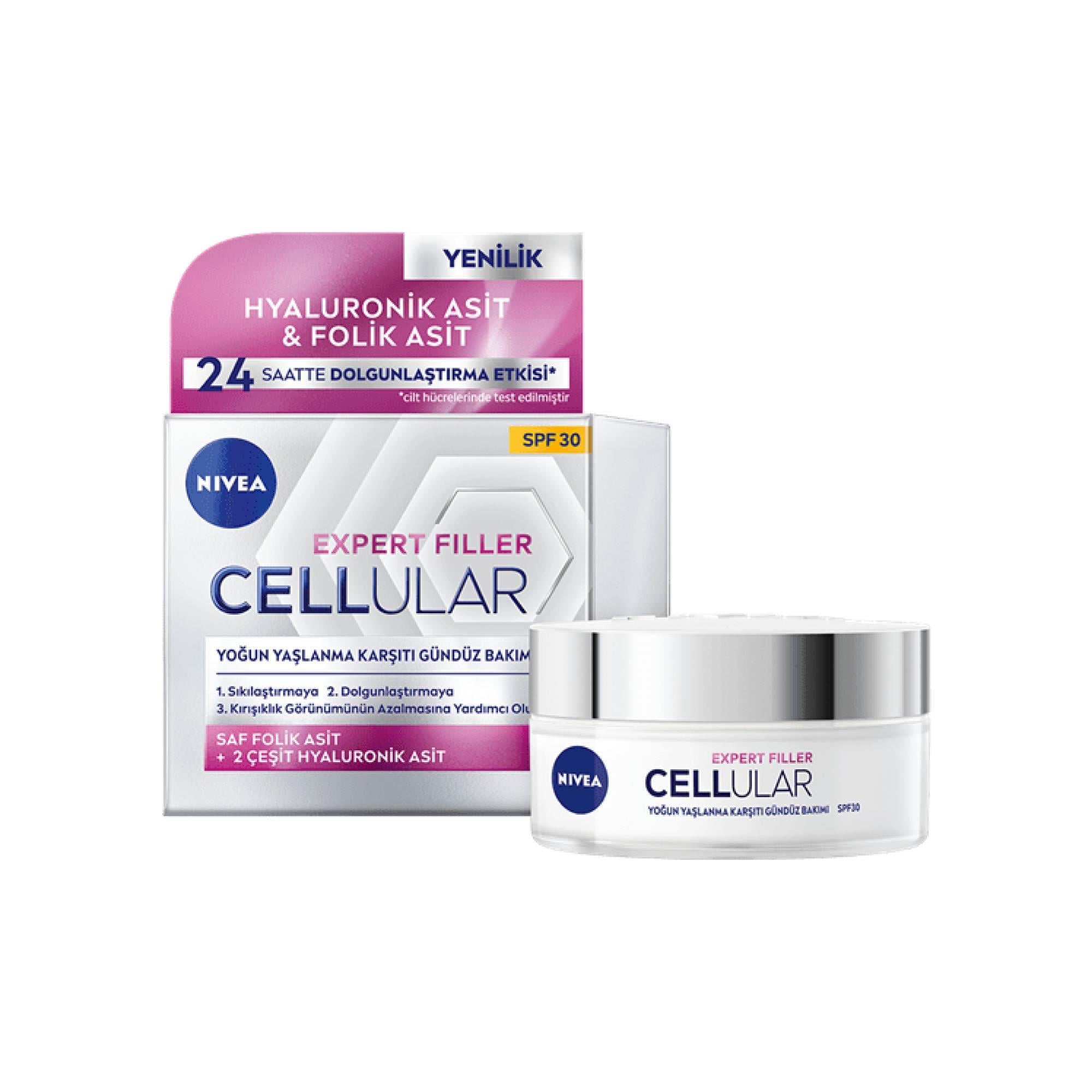 Nivea Expert Filler Cellular Yoğun Yaşlanma Karşıtı Gündüz Bakım Kremi (Spf 30) 50ml