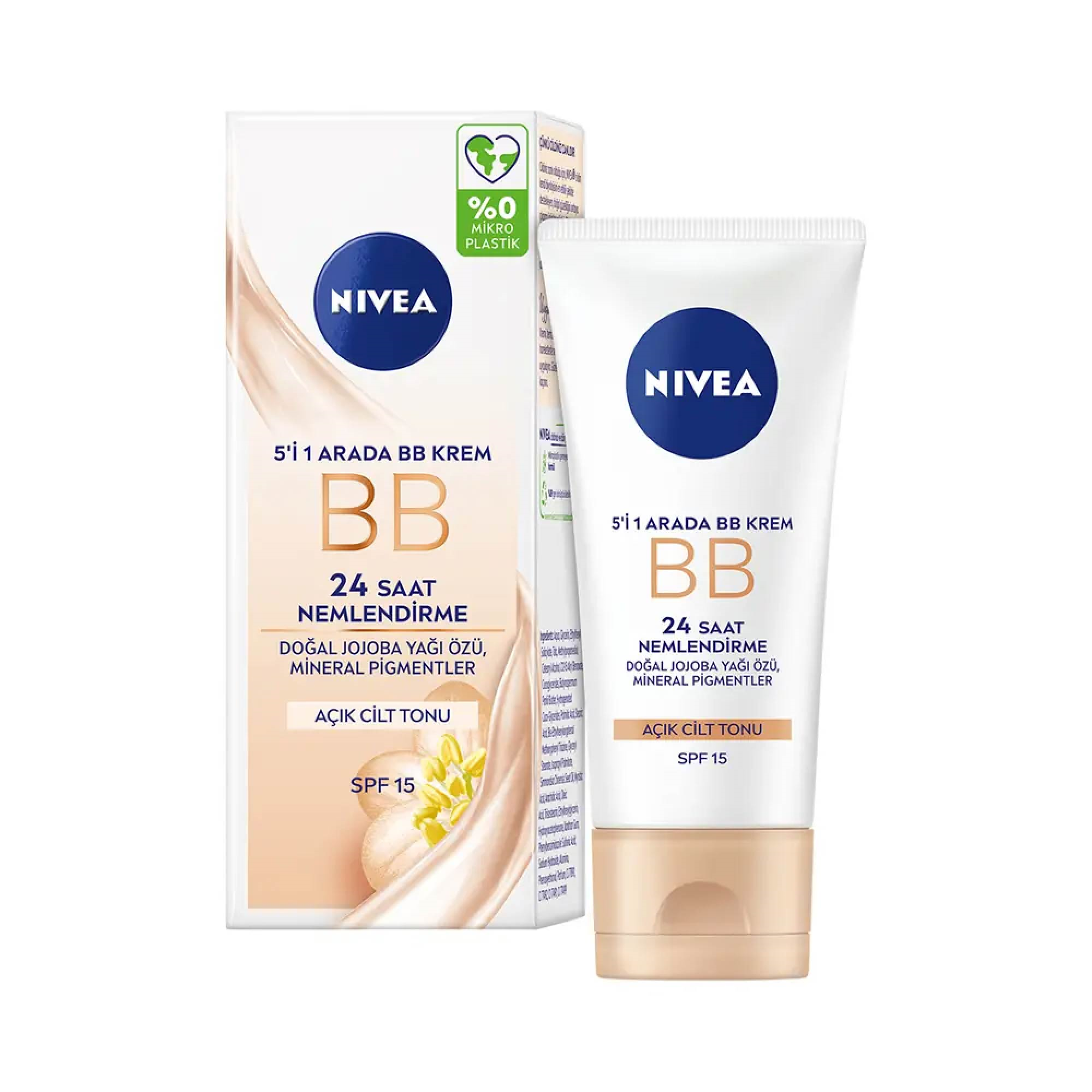Nivea Essentials BB Gündüz Kremi 24 Saat Nemlendirme+Işıltı Açık Ton 