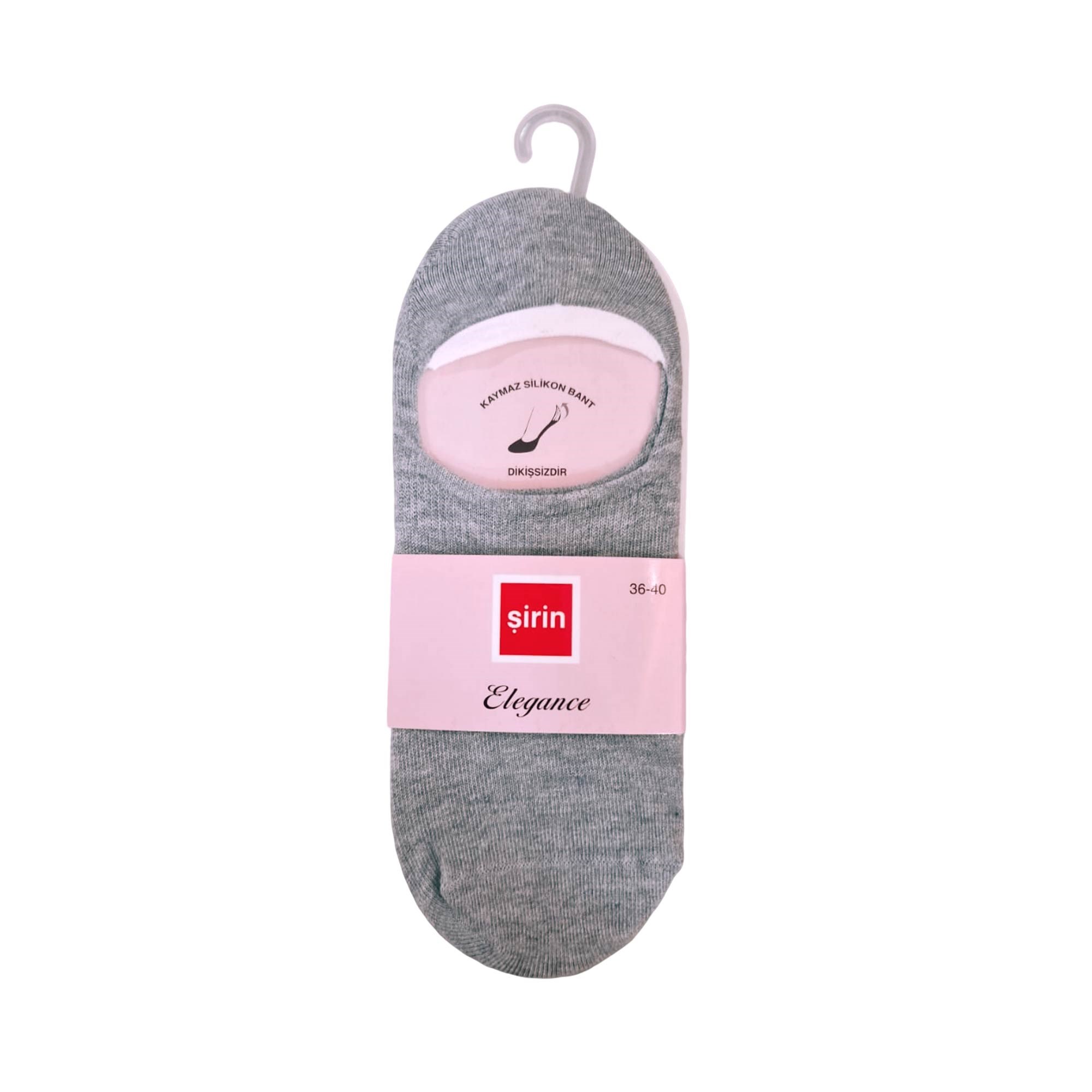 Şirin Babet Elegance Silikon Bantlı Çorap Gri Kadın 4022