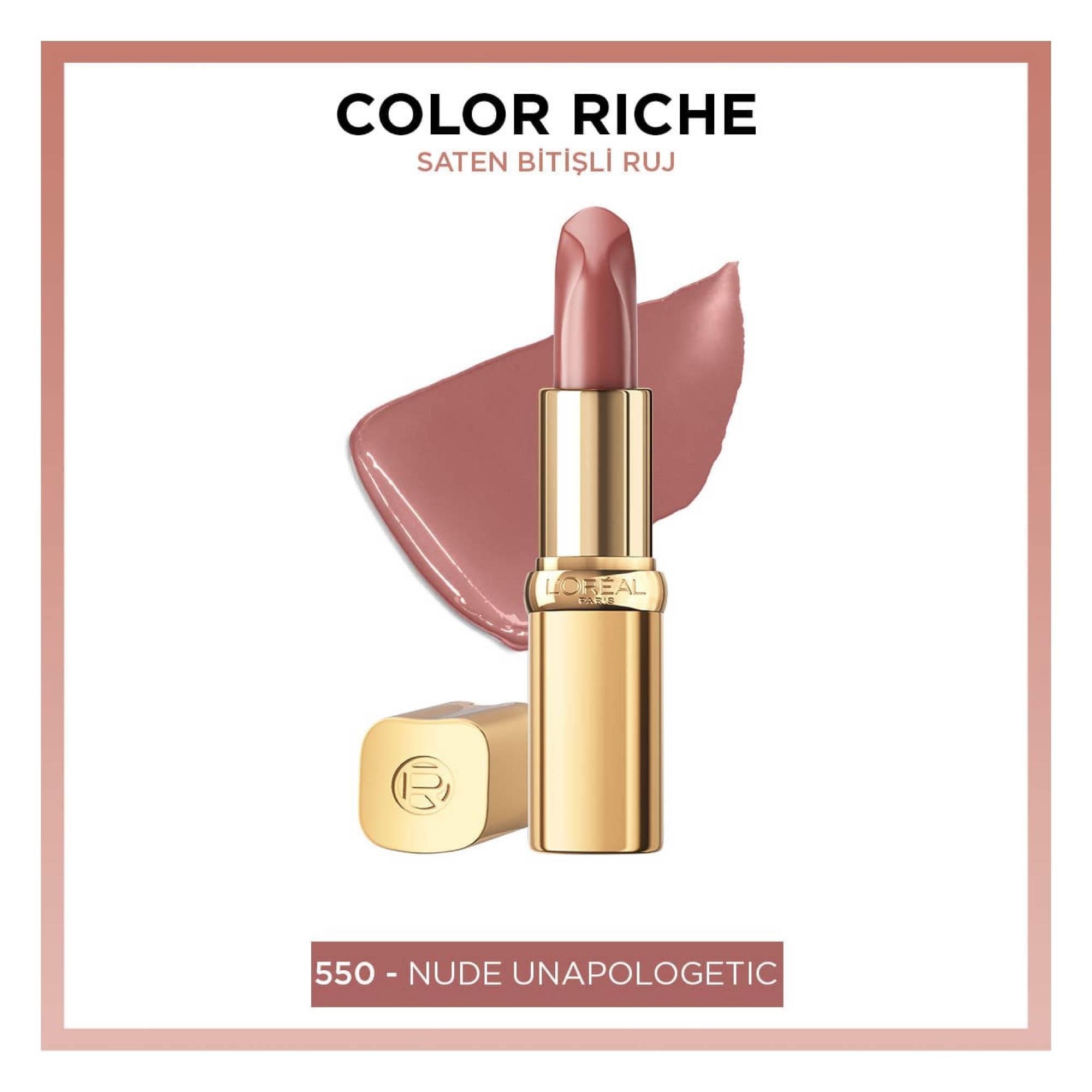 Loreal Paris Color Riche Ruj Nu UnapologeticNo:550