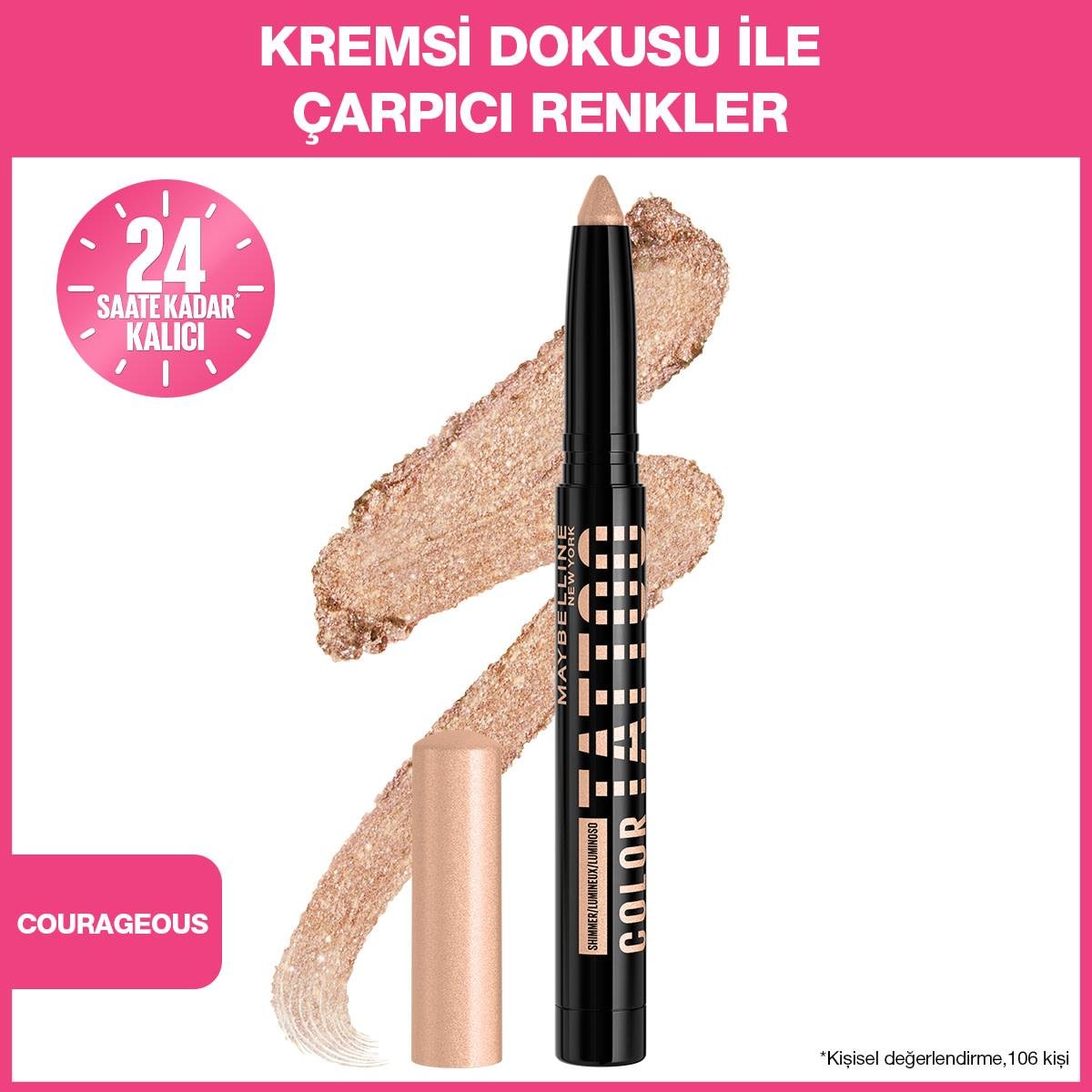 Maybelline New York Color Tattoo 24HR Göz Farı Courageous