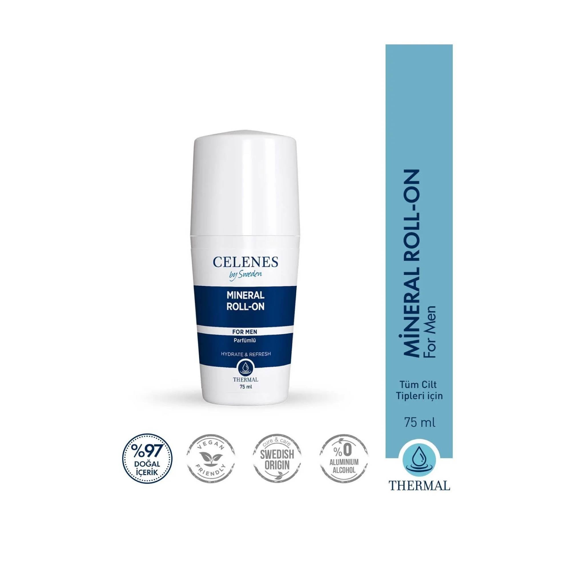 Celenes Mineral Roll-On Parfümlü Erkekler İçin 75 ml