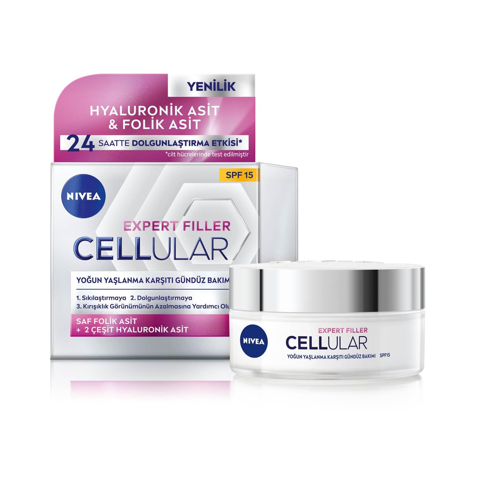 Nivea Expert Filler Cellular Yoğun Yaşlanma Karşıtı Gündüz Bakım Kremi (Spf 15) 50ml